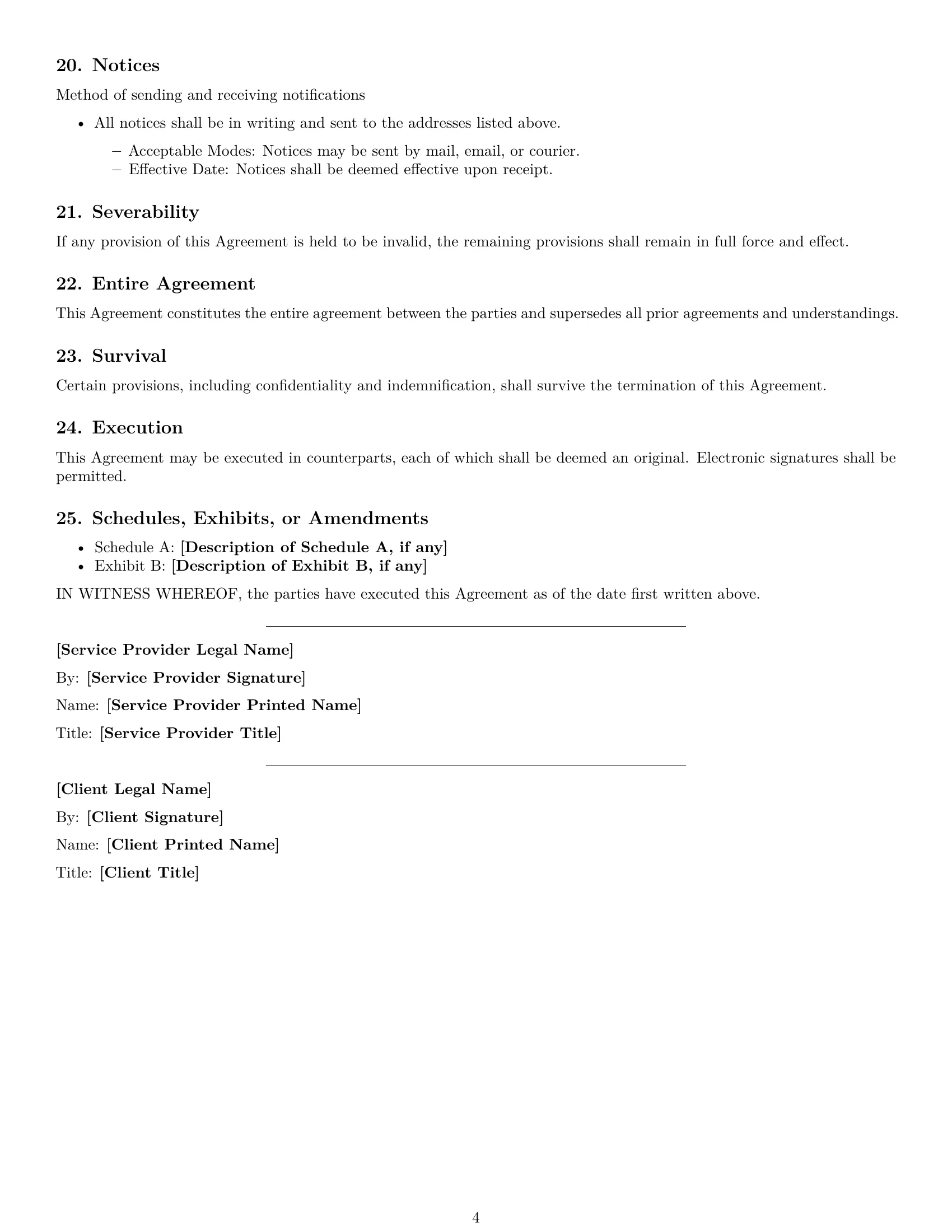 Preview page 4 of Free Nebraska service contract template