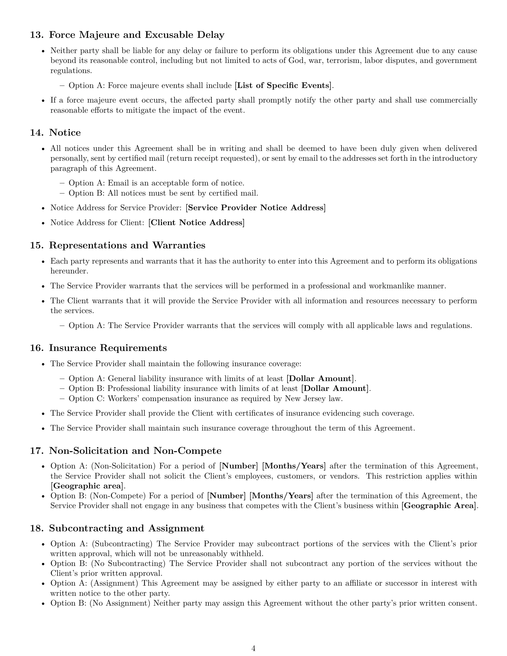 Preview page 4 of Free New Jersey service contract template