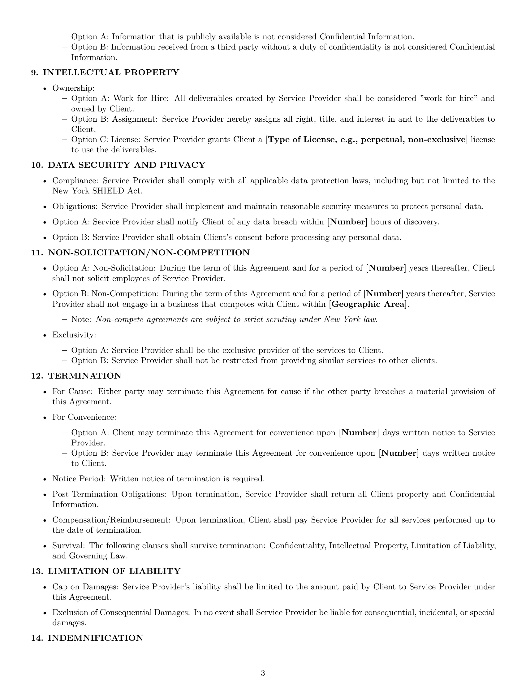 Preview page 3 of Free New York service contract template