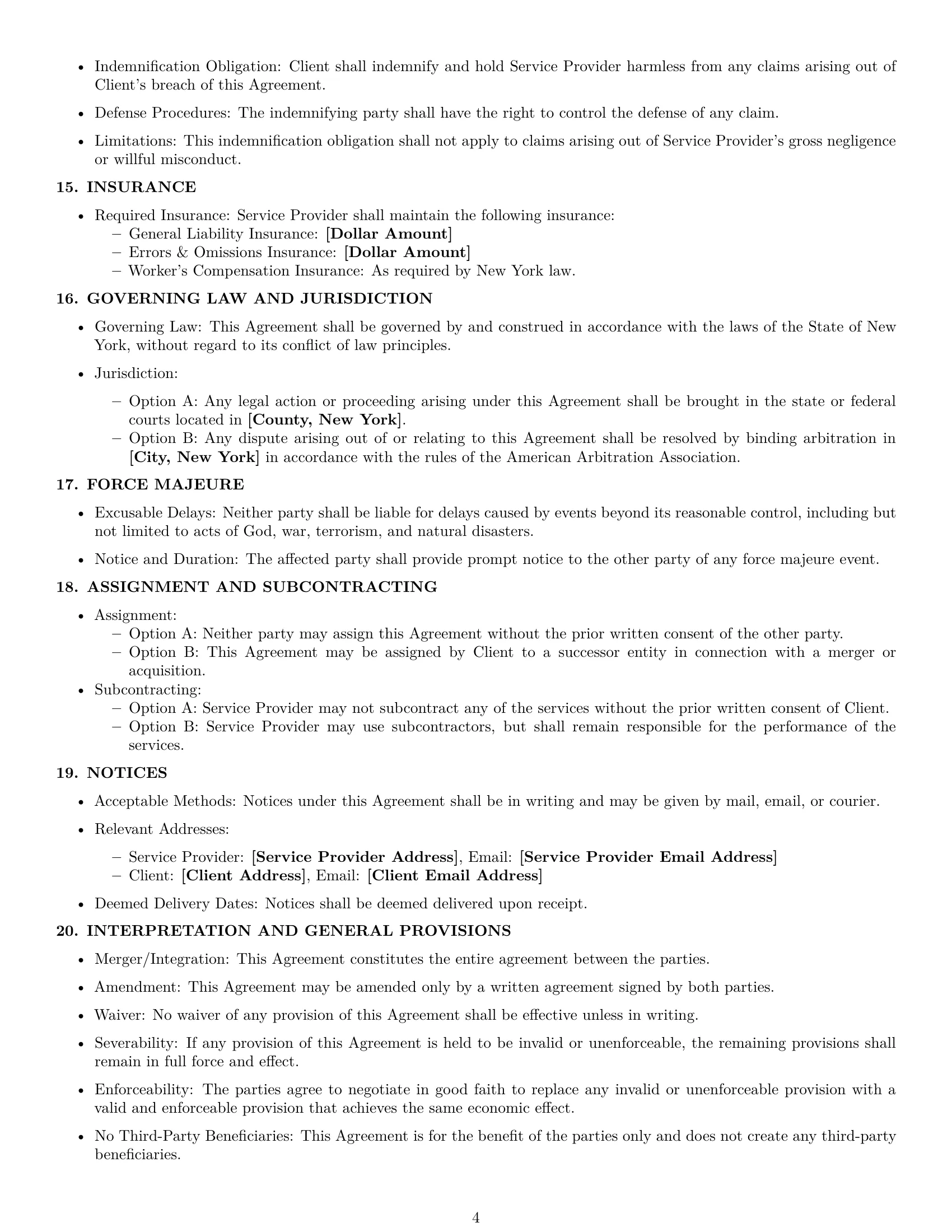 Preview page 4 of Free New York service contract template