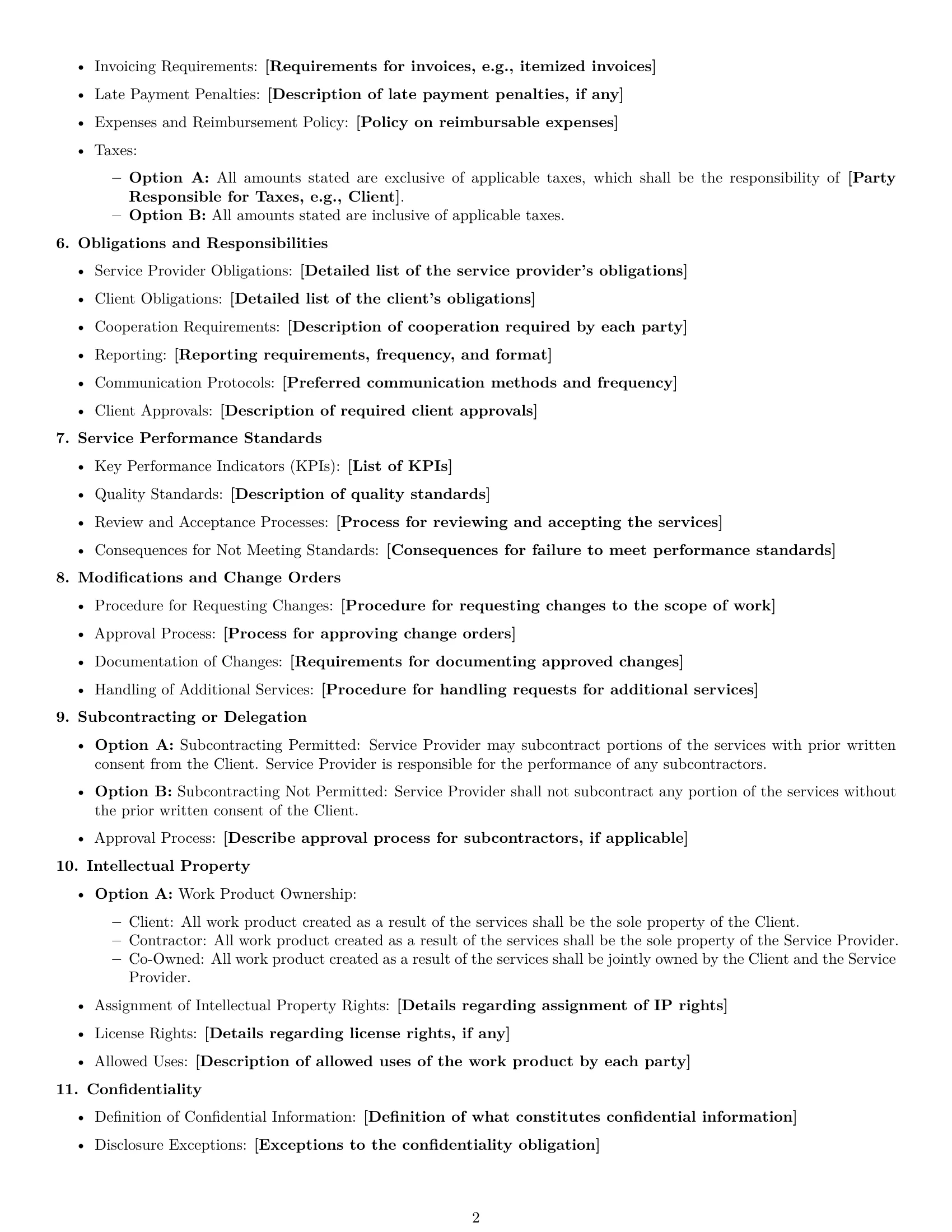 Preview page 2 of Free North Carolina service contract template