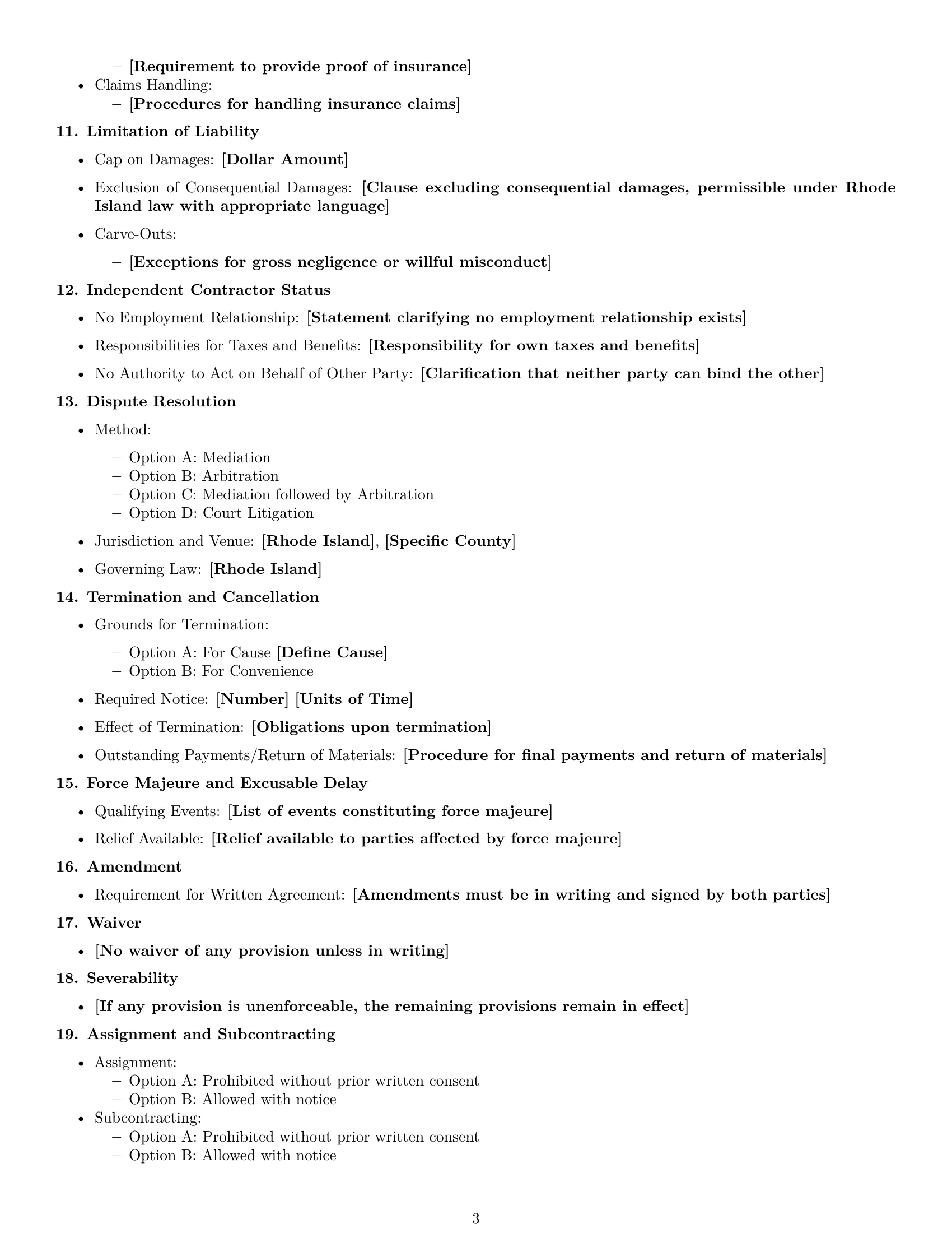 Preview page 3 of Free Rhode Island service contract template