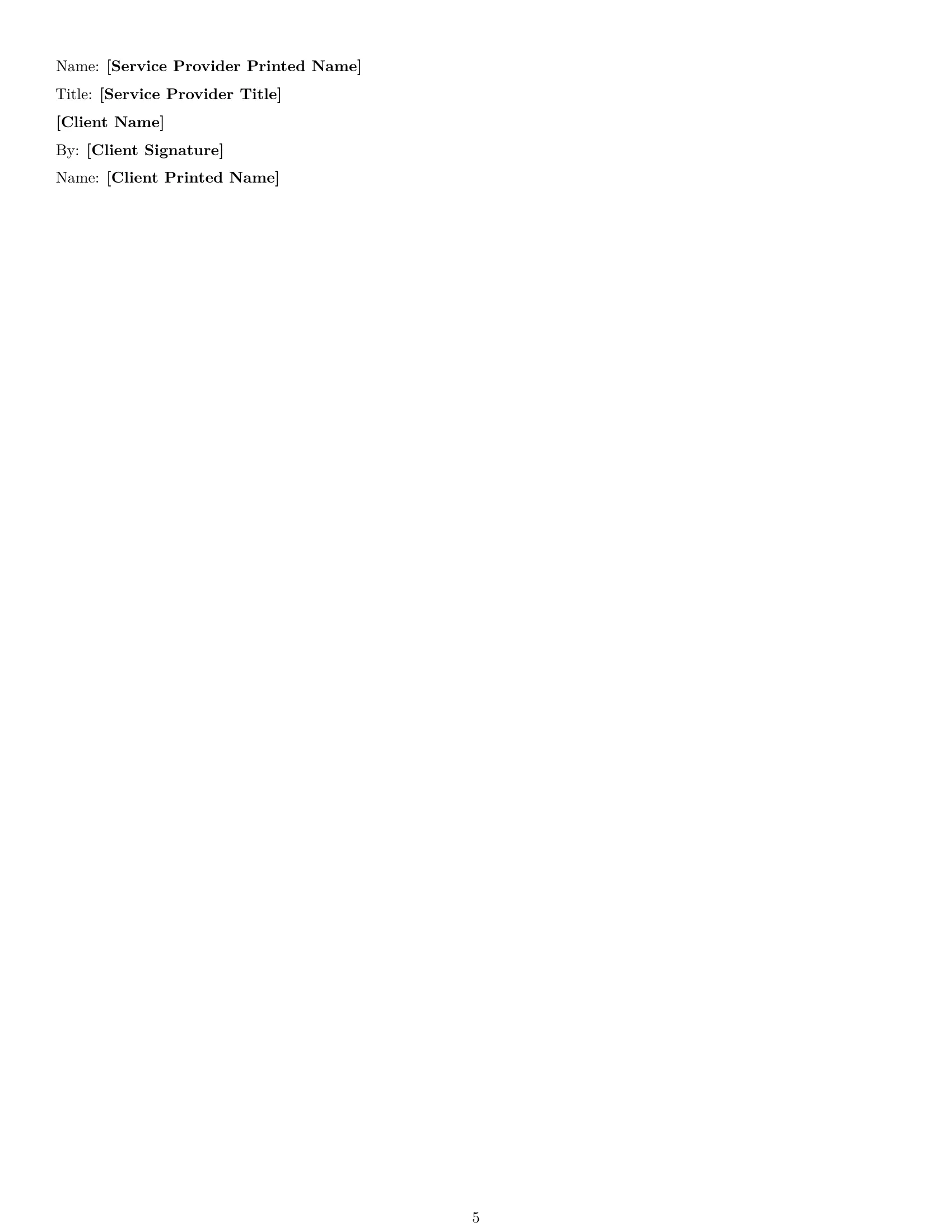 Preview page 5 of Free Arkansas service contract template