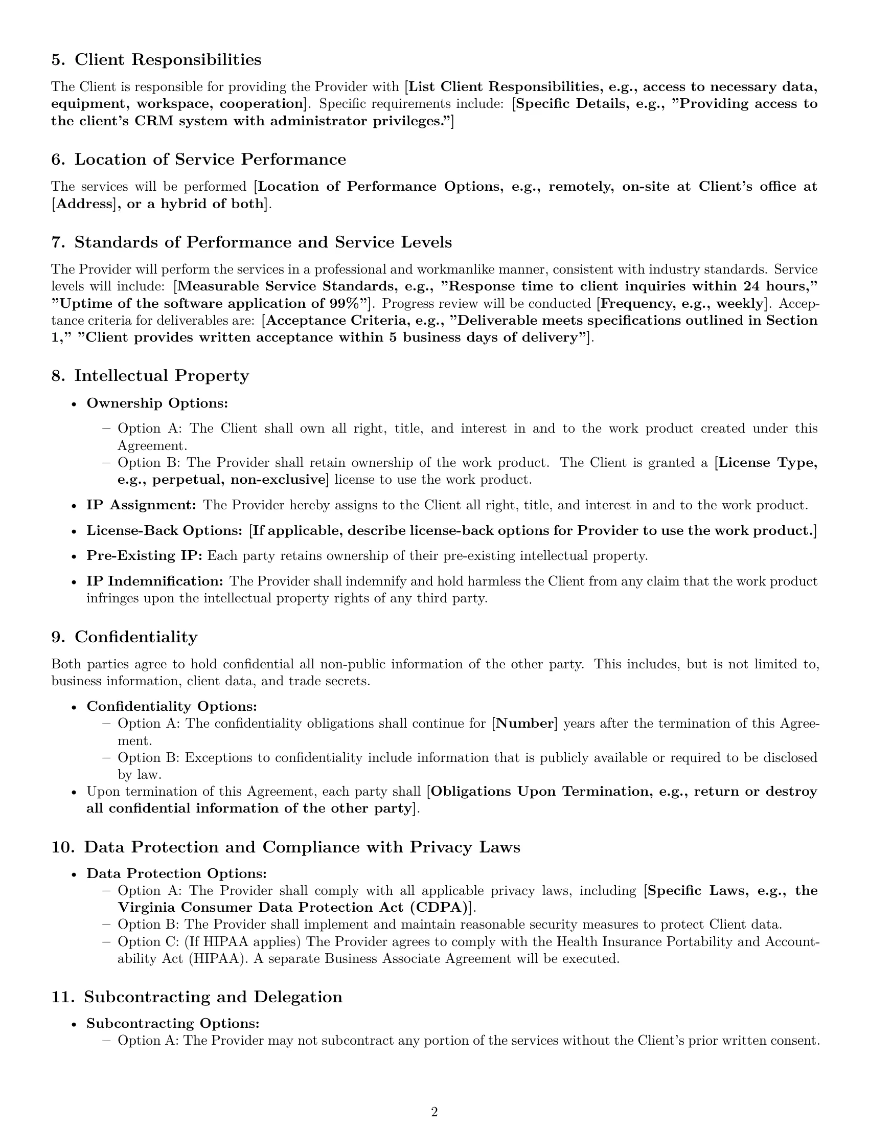 Preview page 2 of Free Virginia service contract template