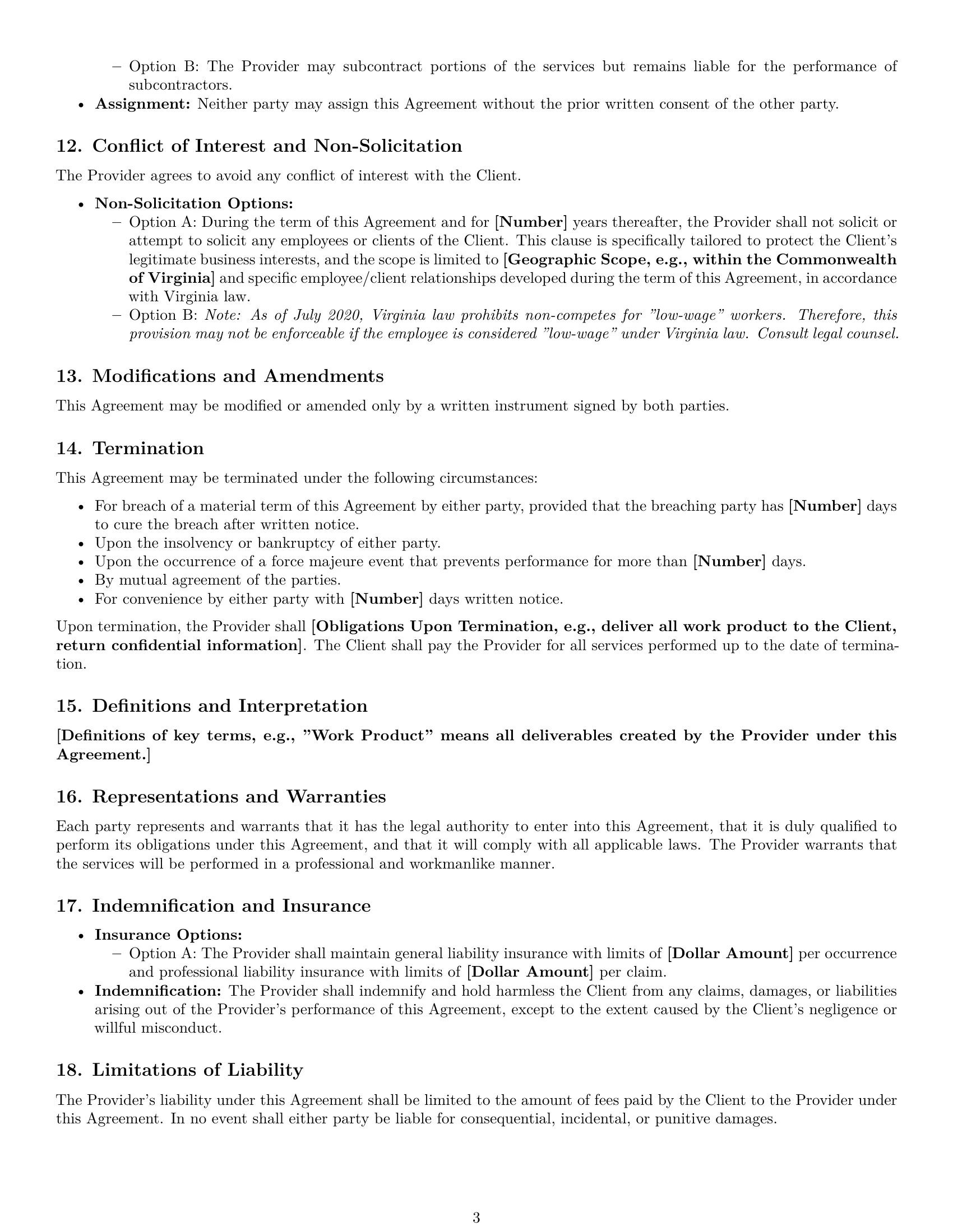 Preview page 3 of Free Virginia service contract template