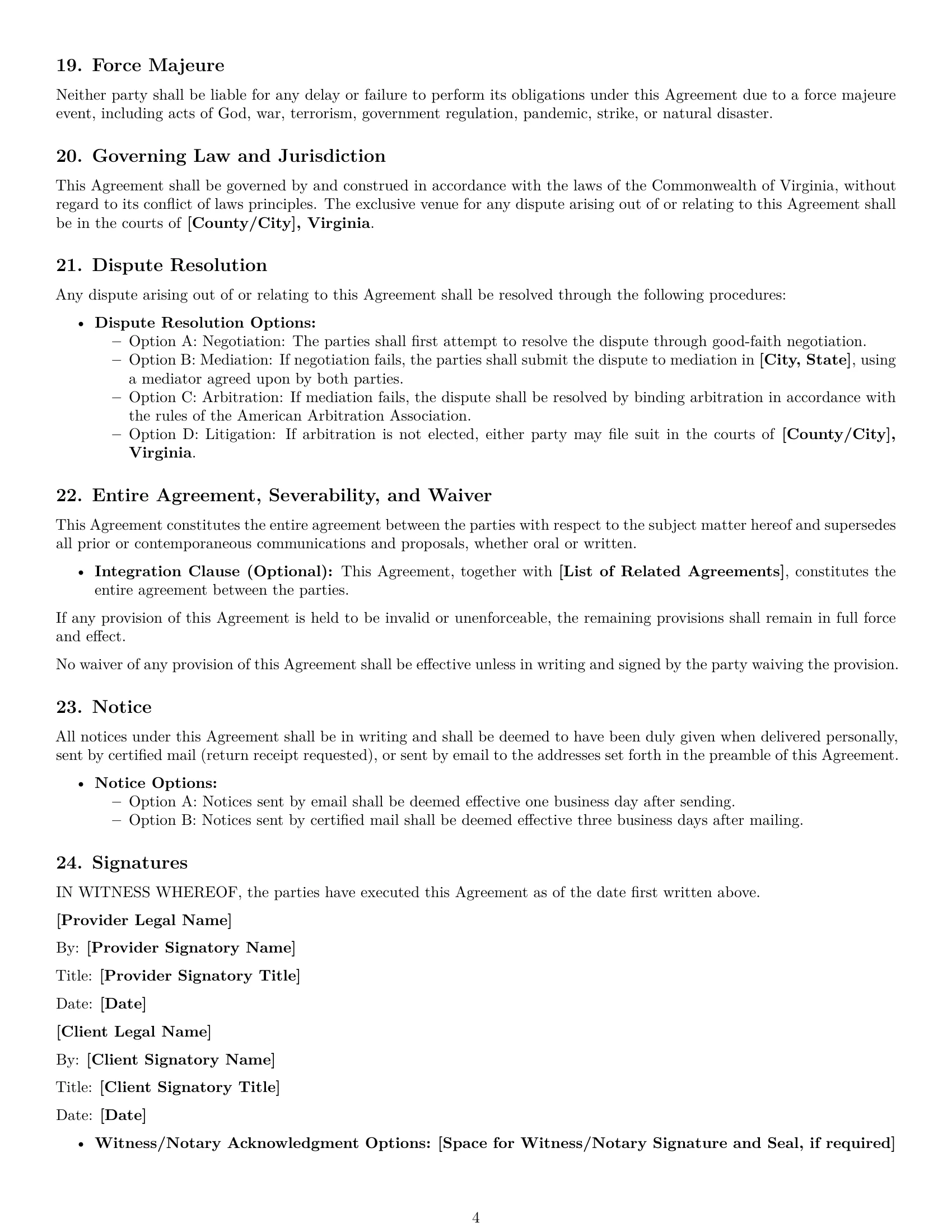 Preview page 4 of Free Virginia service contract template