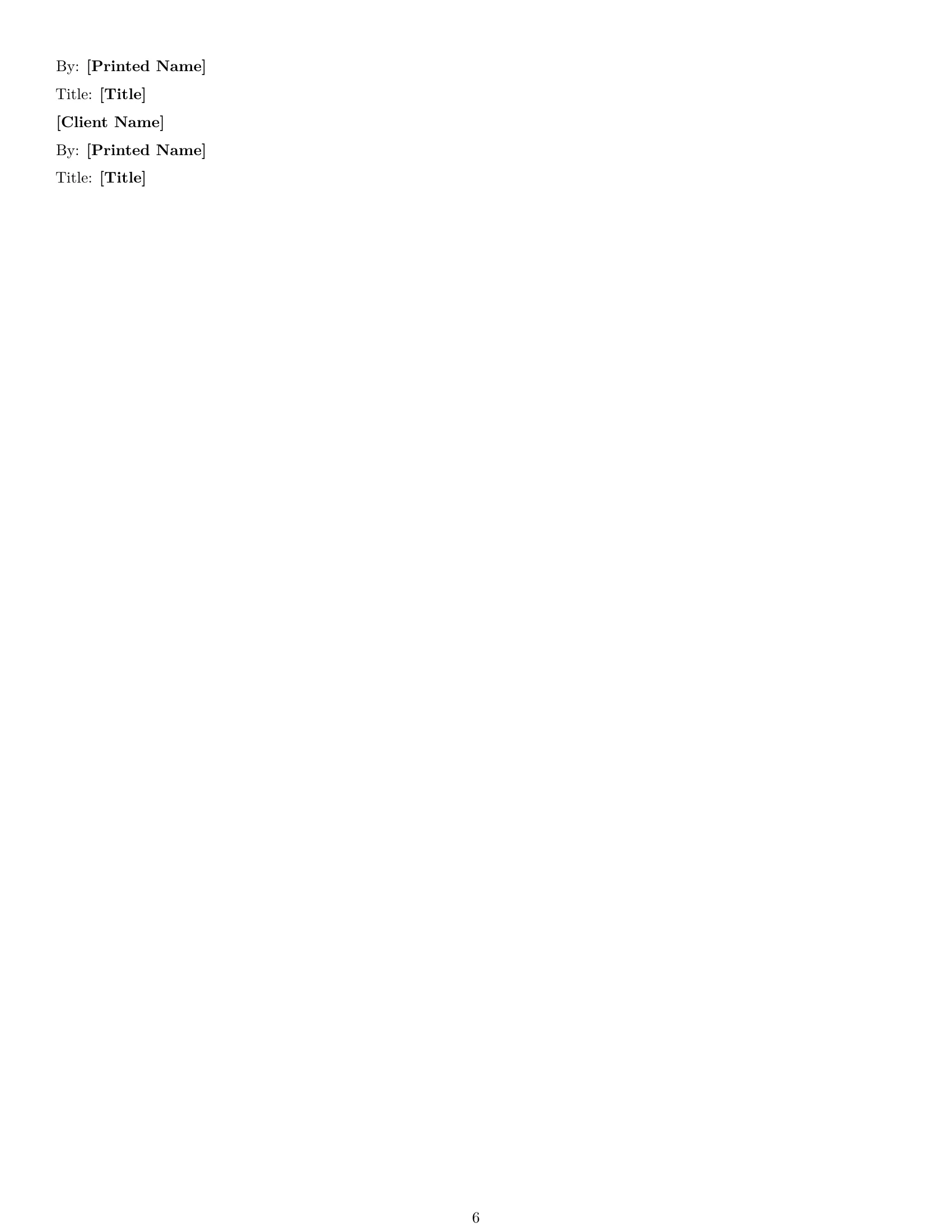 Preview page 6 of Free Washington service contract template