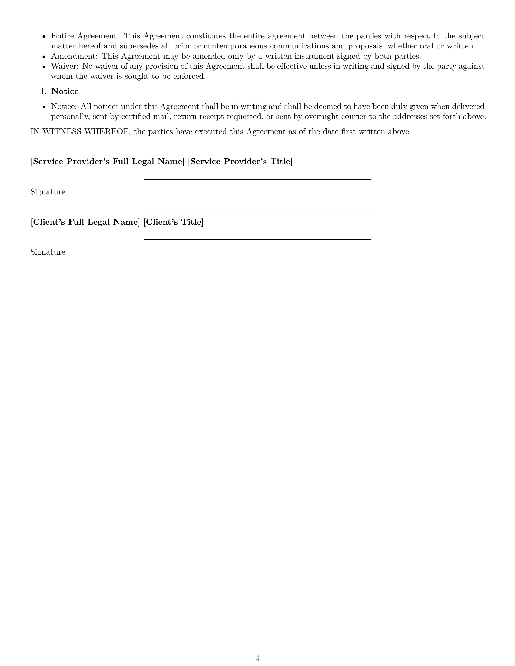 Preview page 4 of Free Wyoming service contract template
