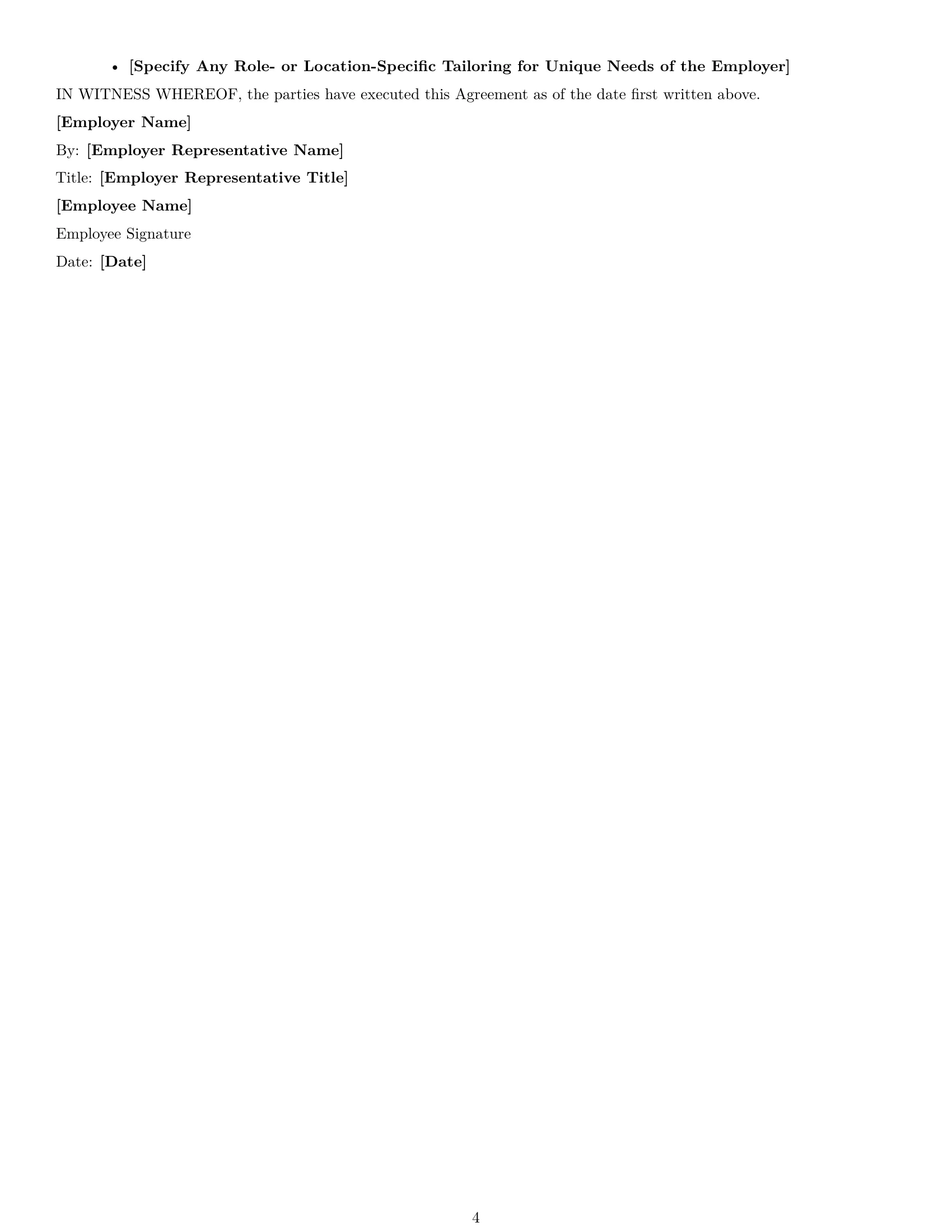 Preview page 4 of Free Montana receptionist employment contract template