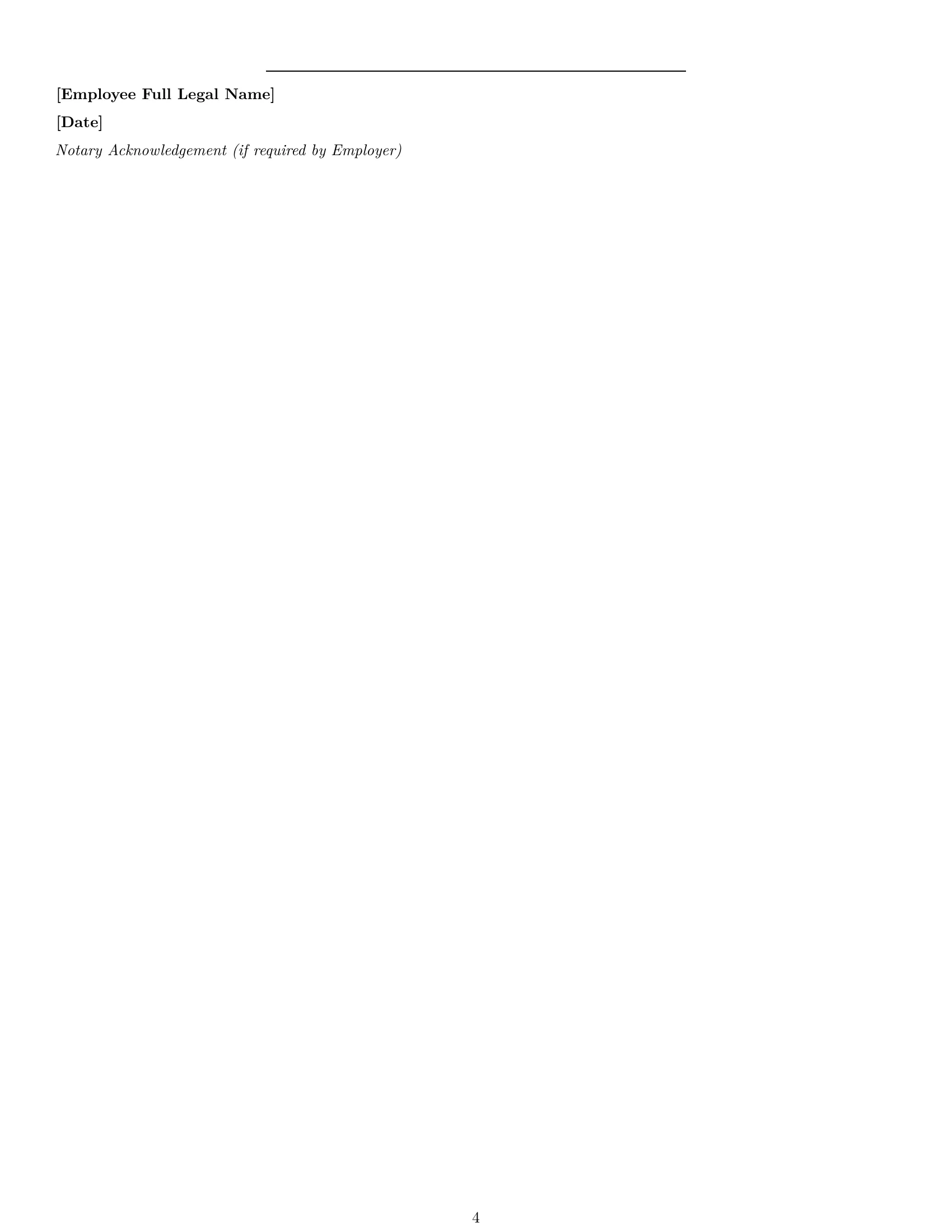 Preview page 4 of Free Wisconsin receptionist employment contract template