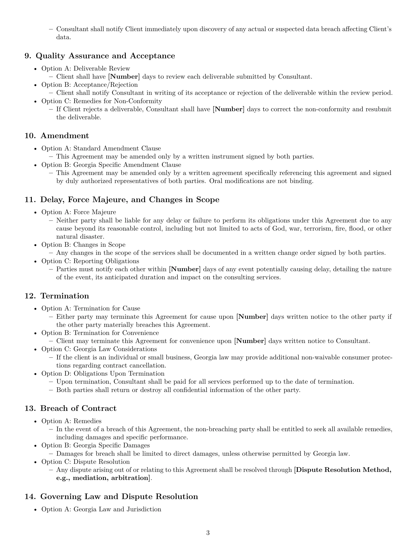 Preview page 3 of Free Georgia consulting service contract template
