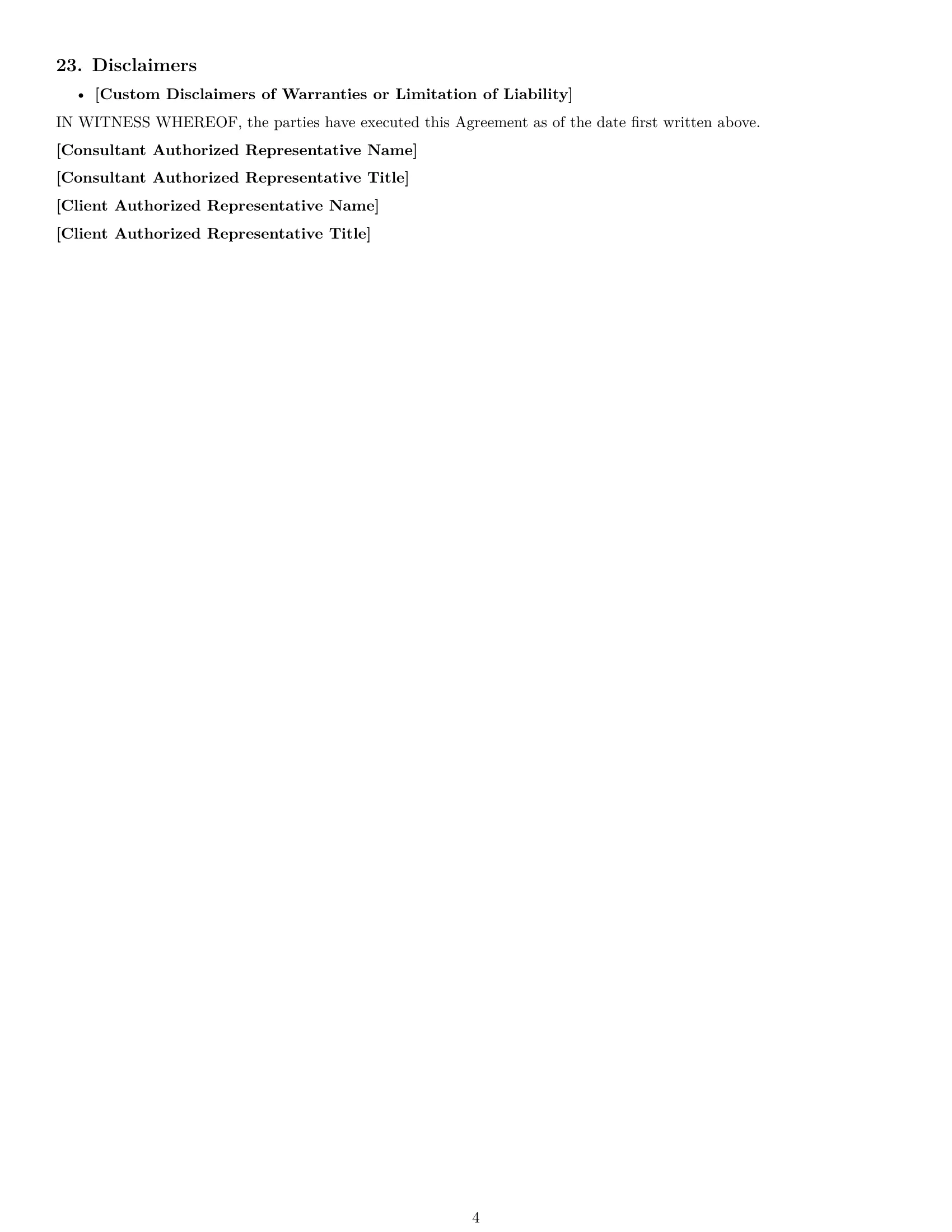 Preview page 4 of Free Illinois consulting service contract template