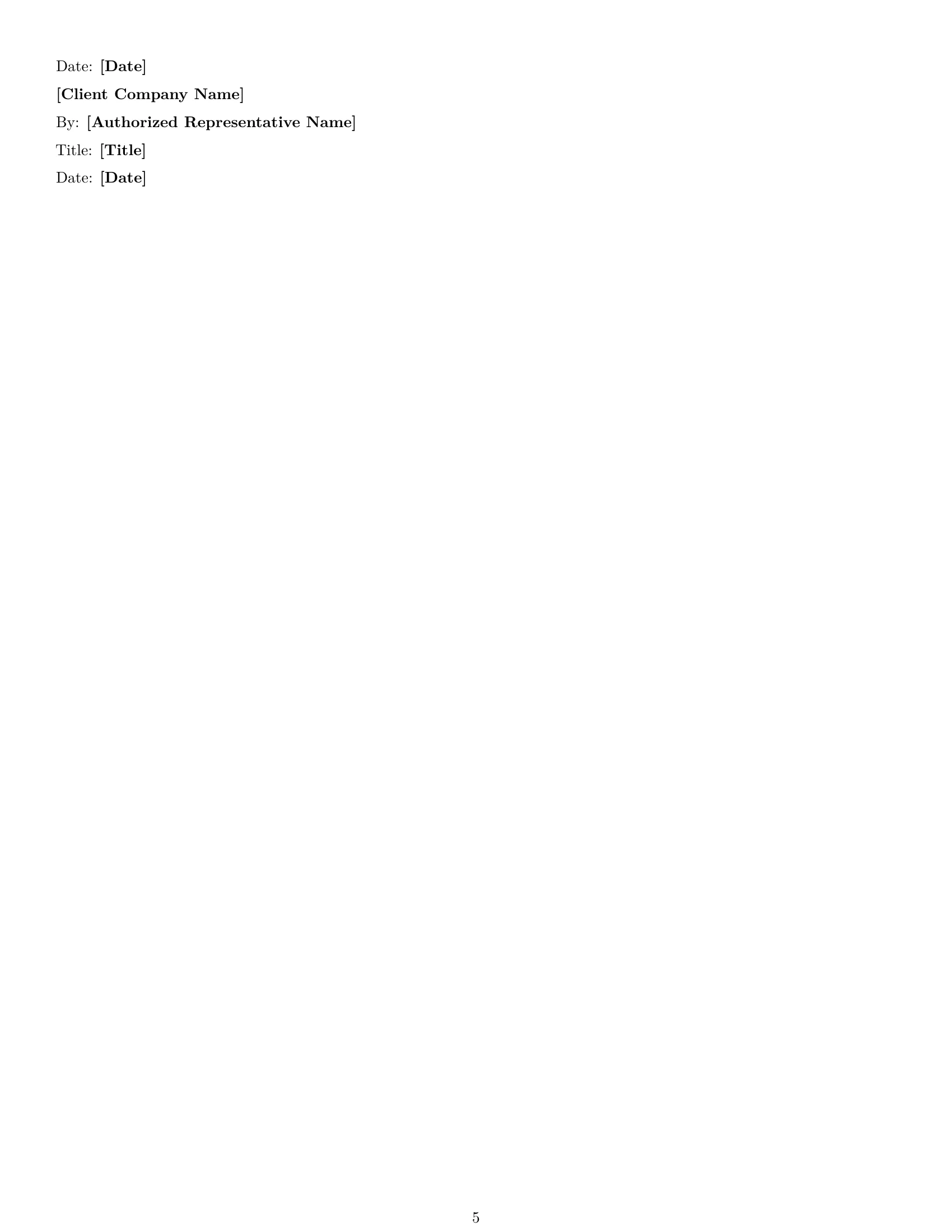Preview page 5 of Free Indiana consulting service contract template