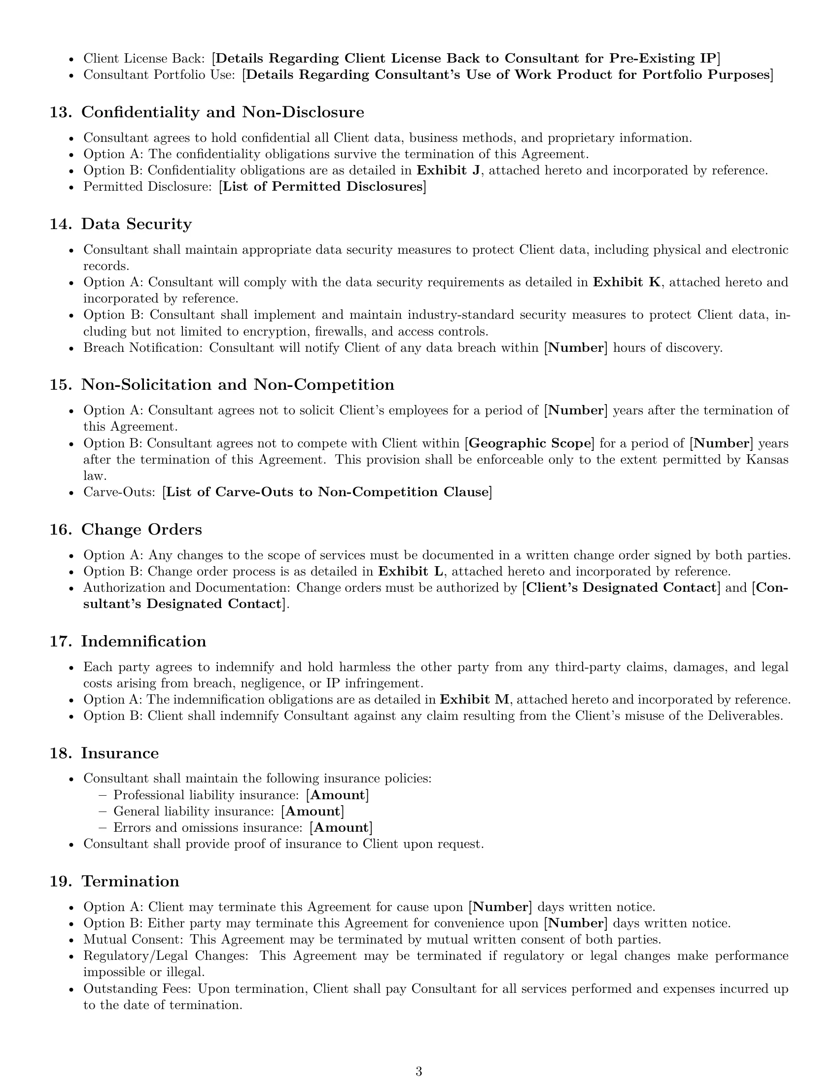 Preview page 3 of Free Kansas consulting service contract template