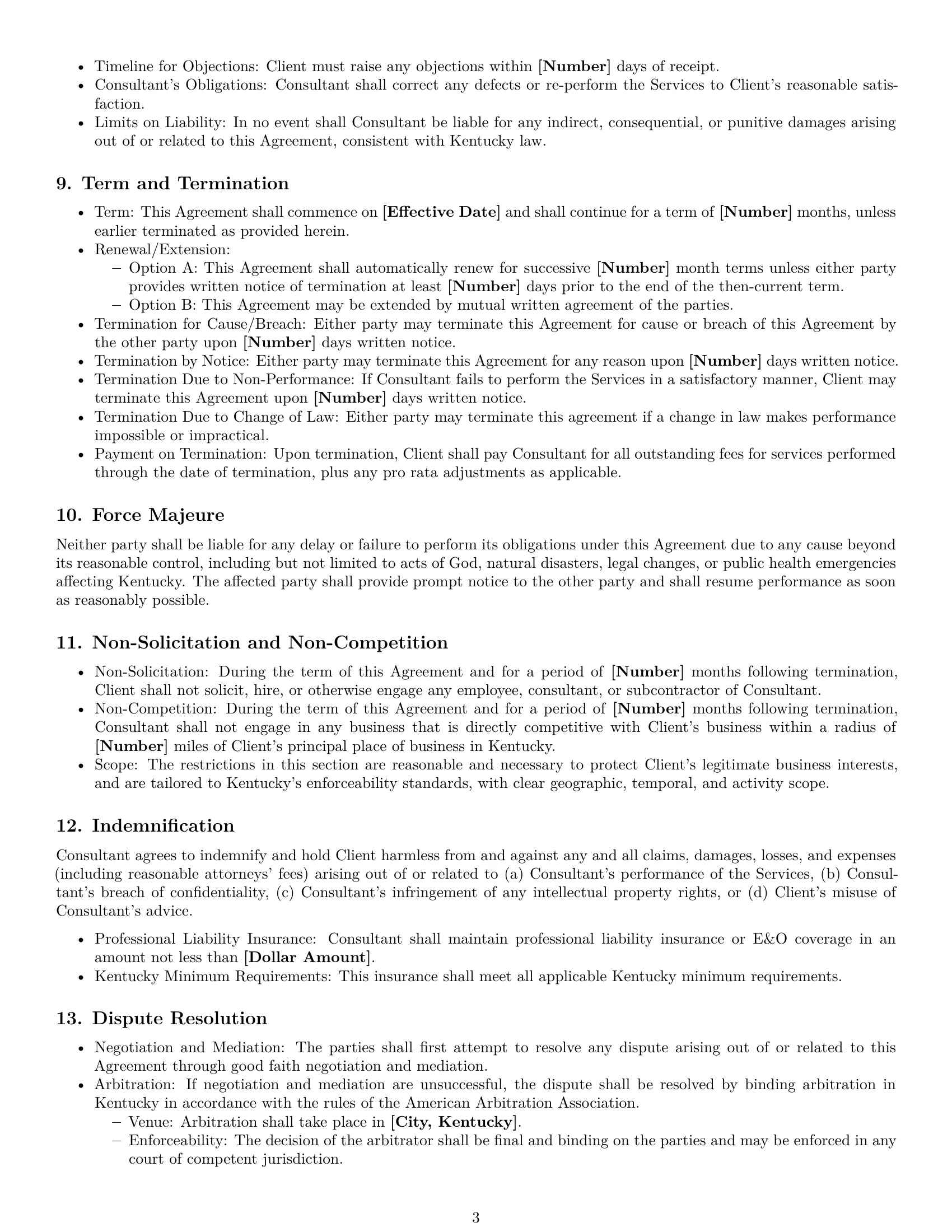 Preview page 3 of Free Kentucky consulting service contract template