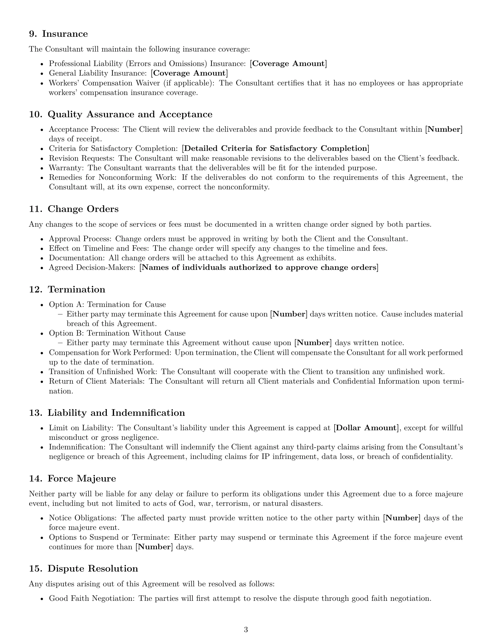 Preview page 3 of Free Massachusetts consulting service contract template