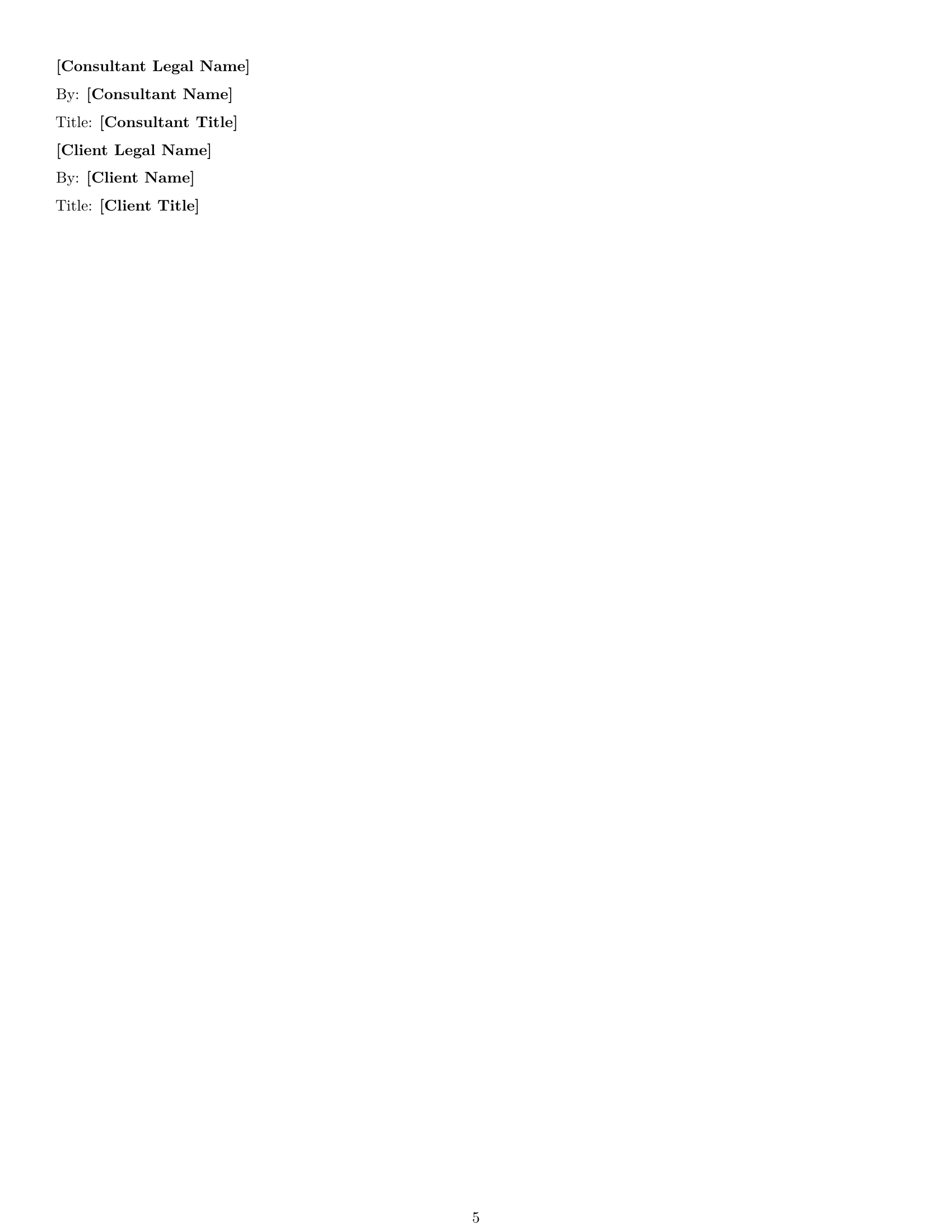 Preview page 5 of Free Massachusetts consulting service contract template