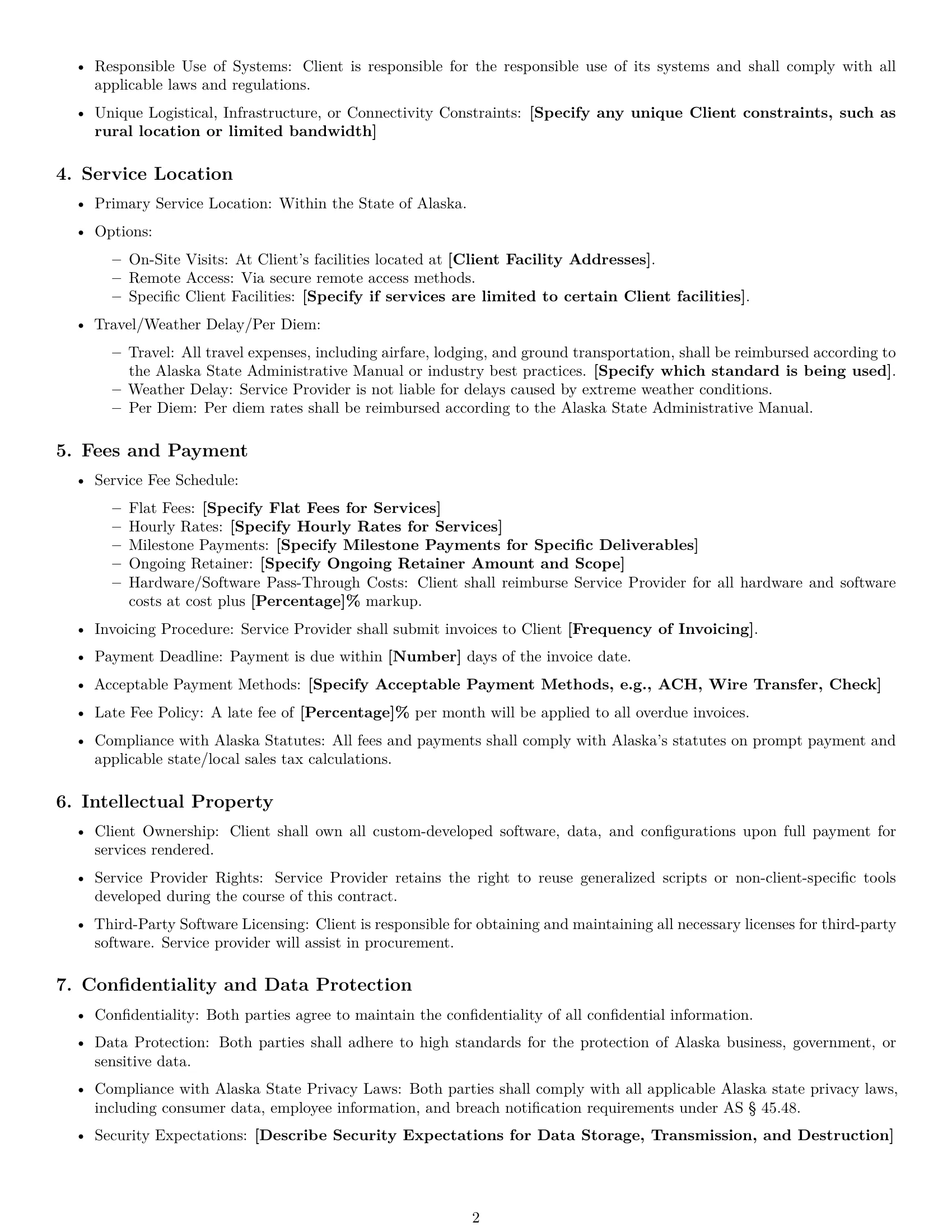 Preview page 2 of Free Alaska IT service contract template