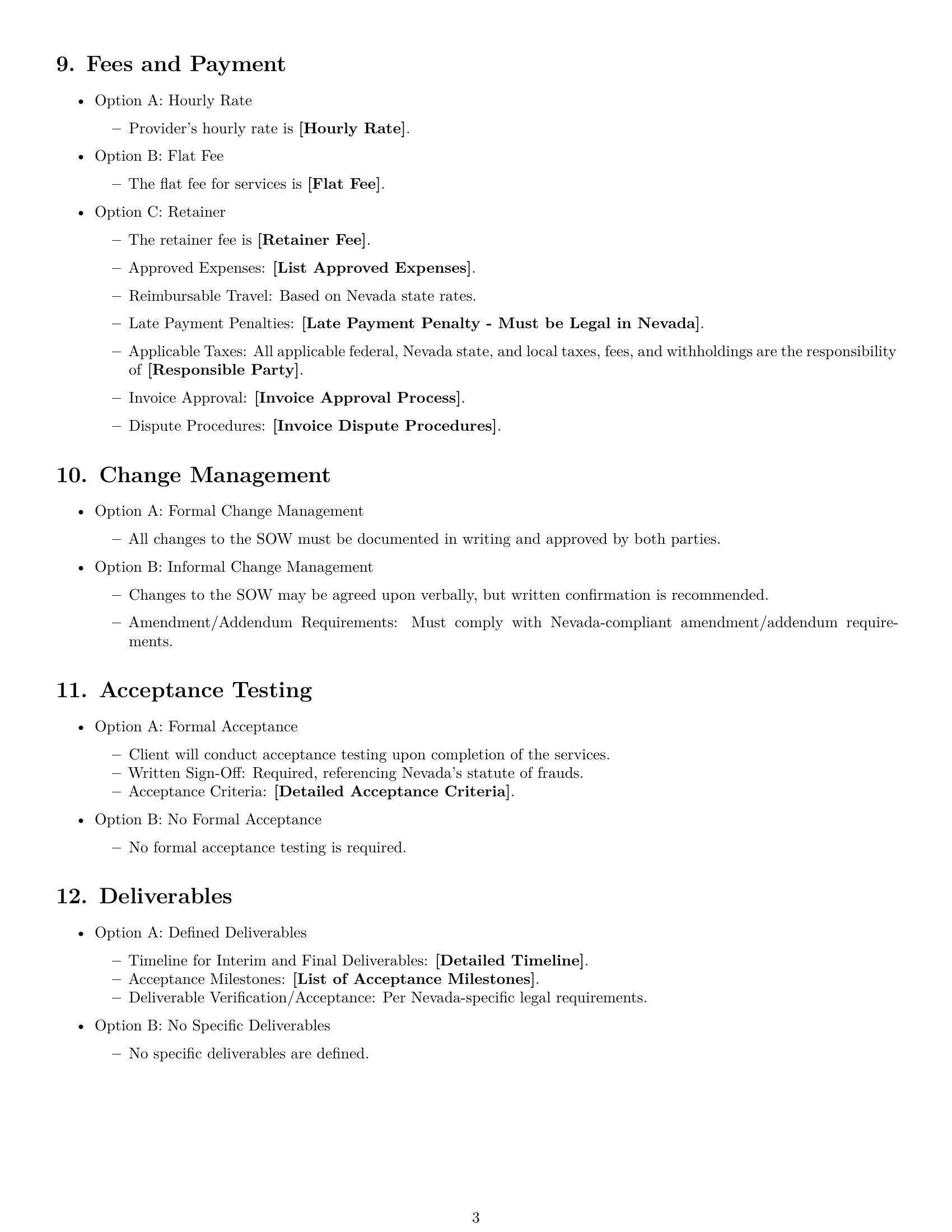 Preview page 3 of Free Nevada IT service contract template