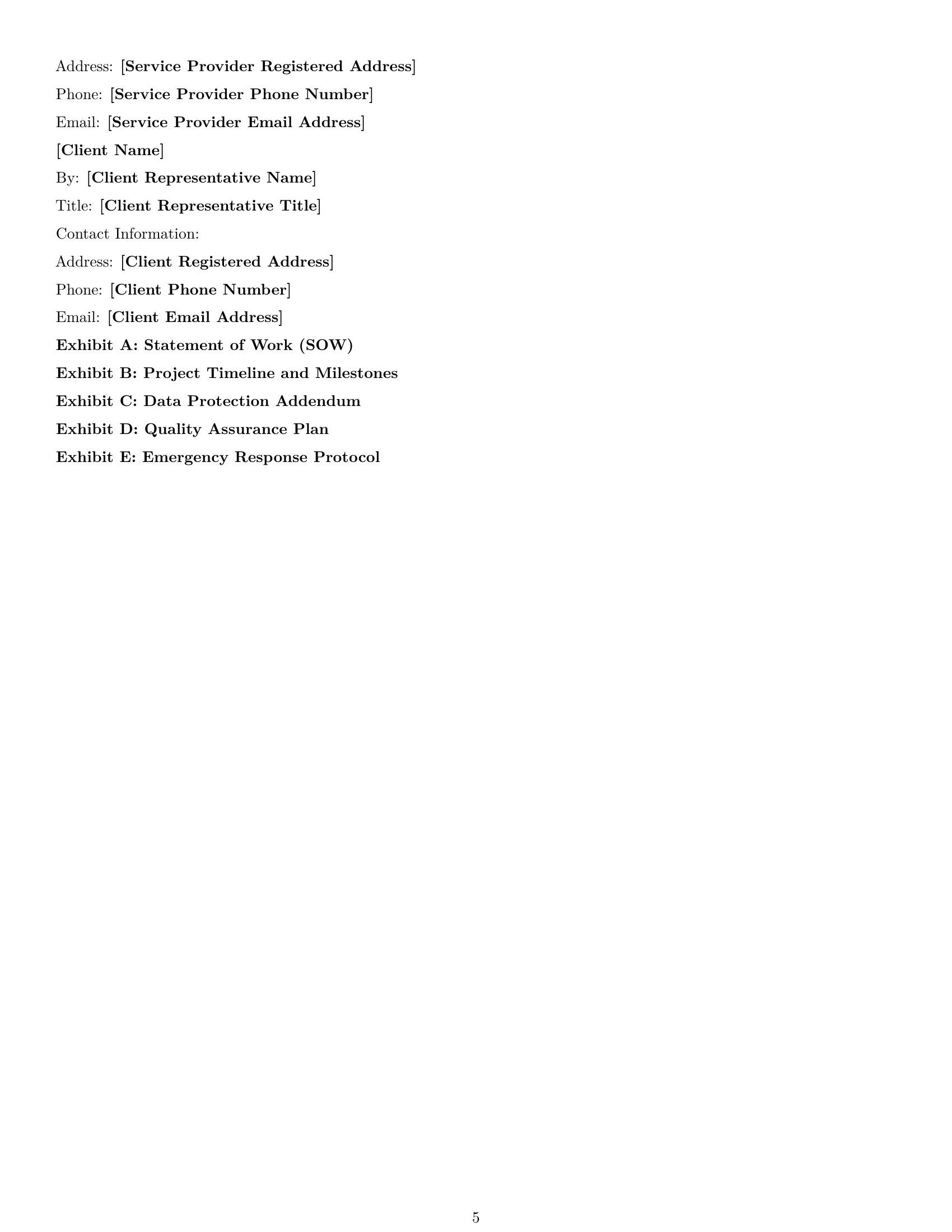 Preview page 5 of Free South Carolina IT service contract template