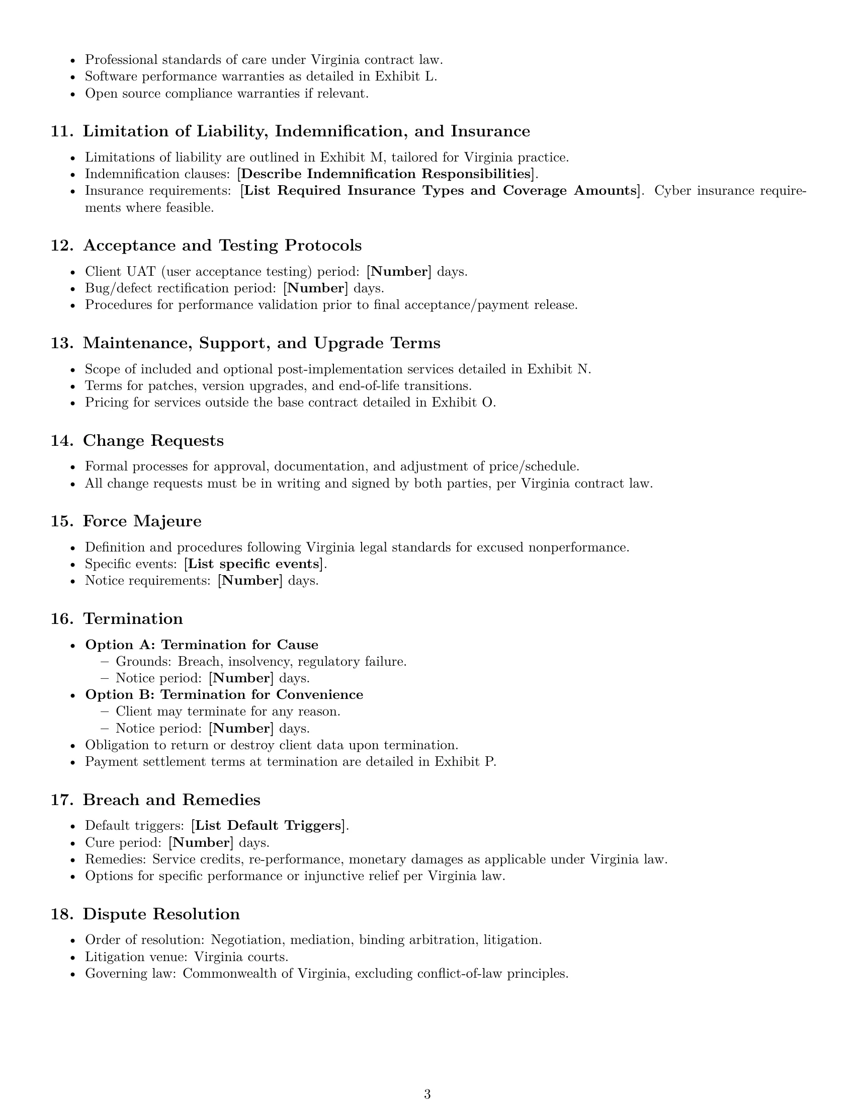 Preview page 3 of Free Virginia IT service contract template