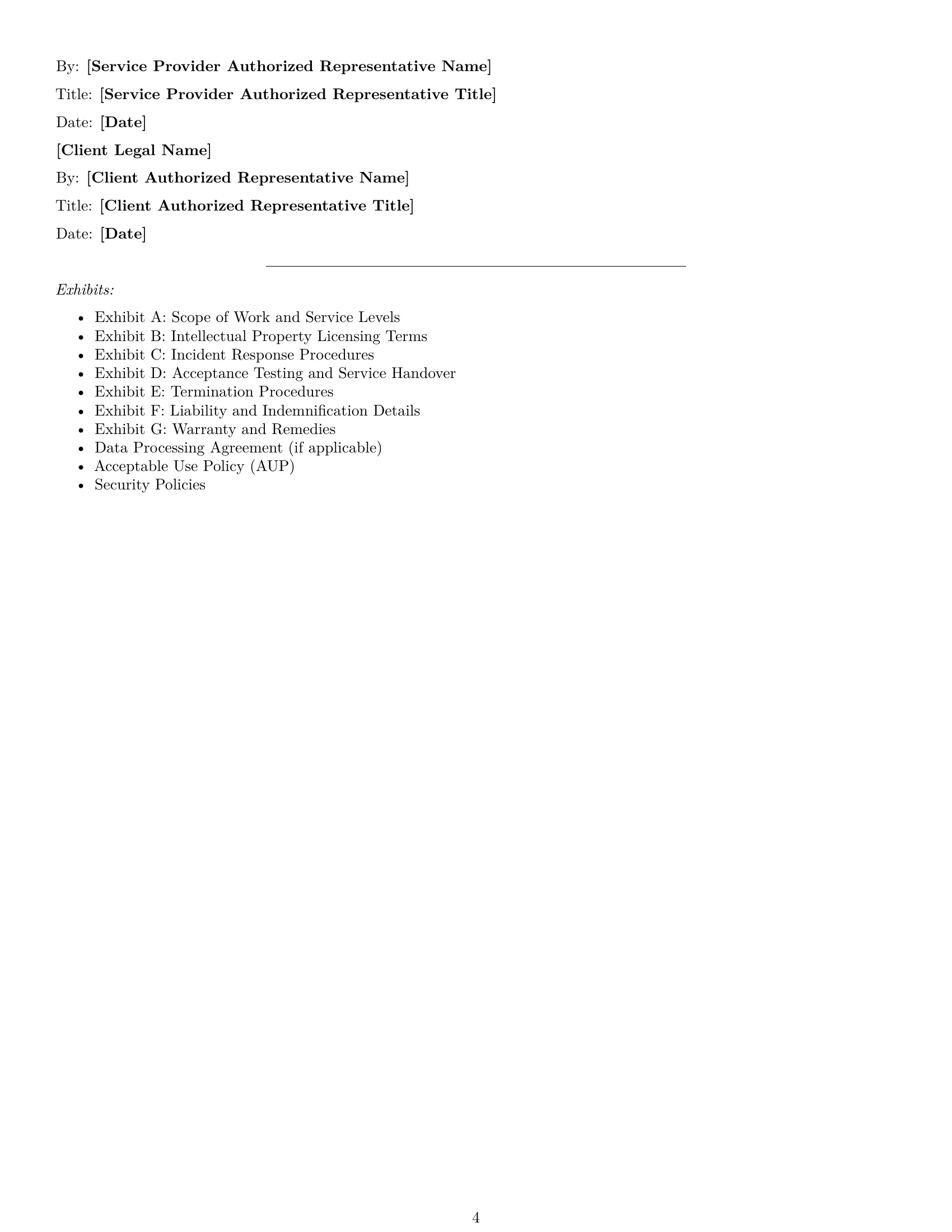 Preview page 4 of Free Wisconsin IT service contract template