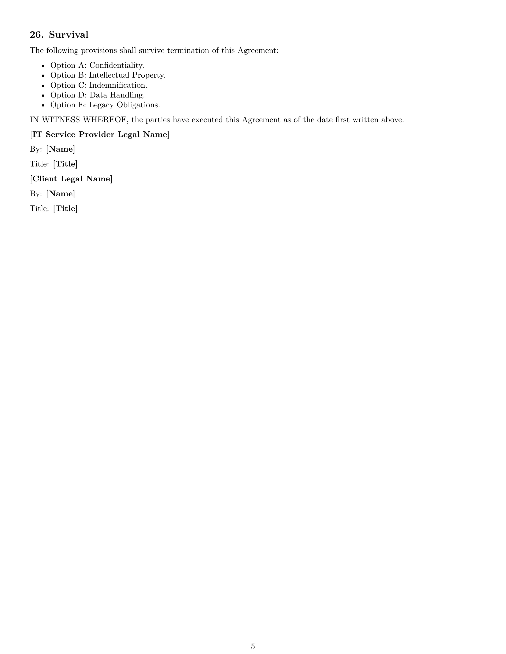 Preview page 5 of Free Colorado IT service contract template