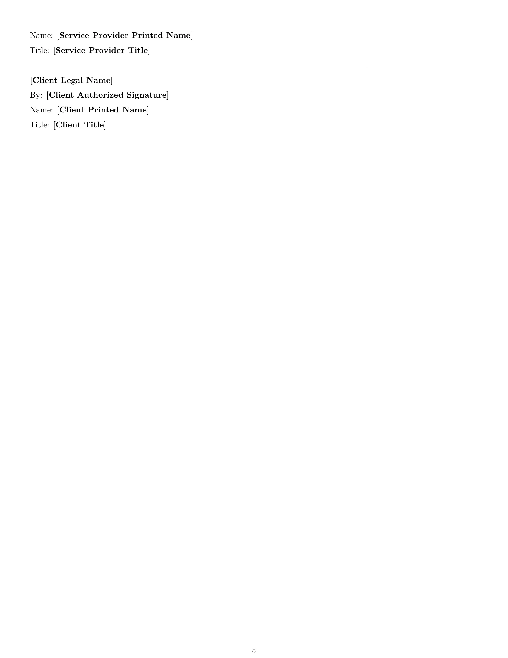Preview page 5 of Free Hawaii maintenance service contract template