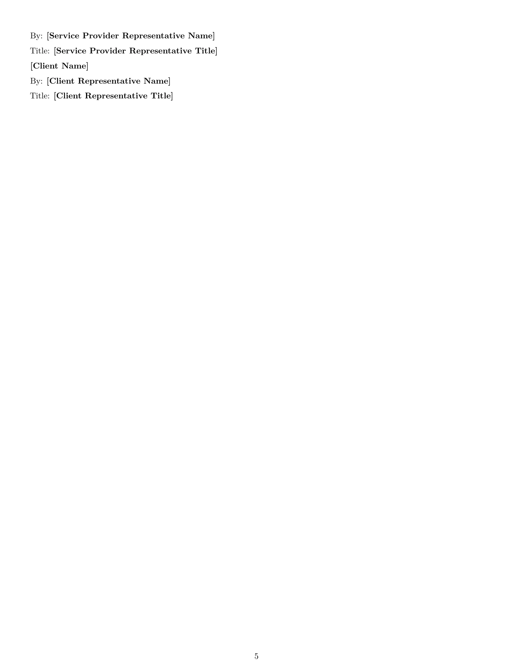 Preview page 5 of Free Montana maintenance service contract template