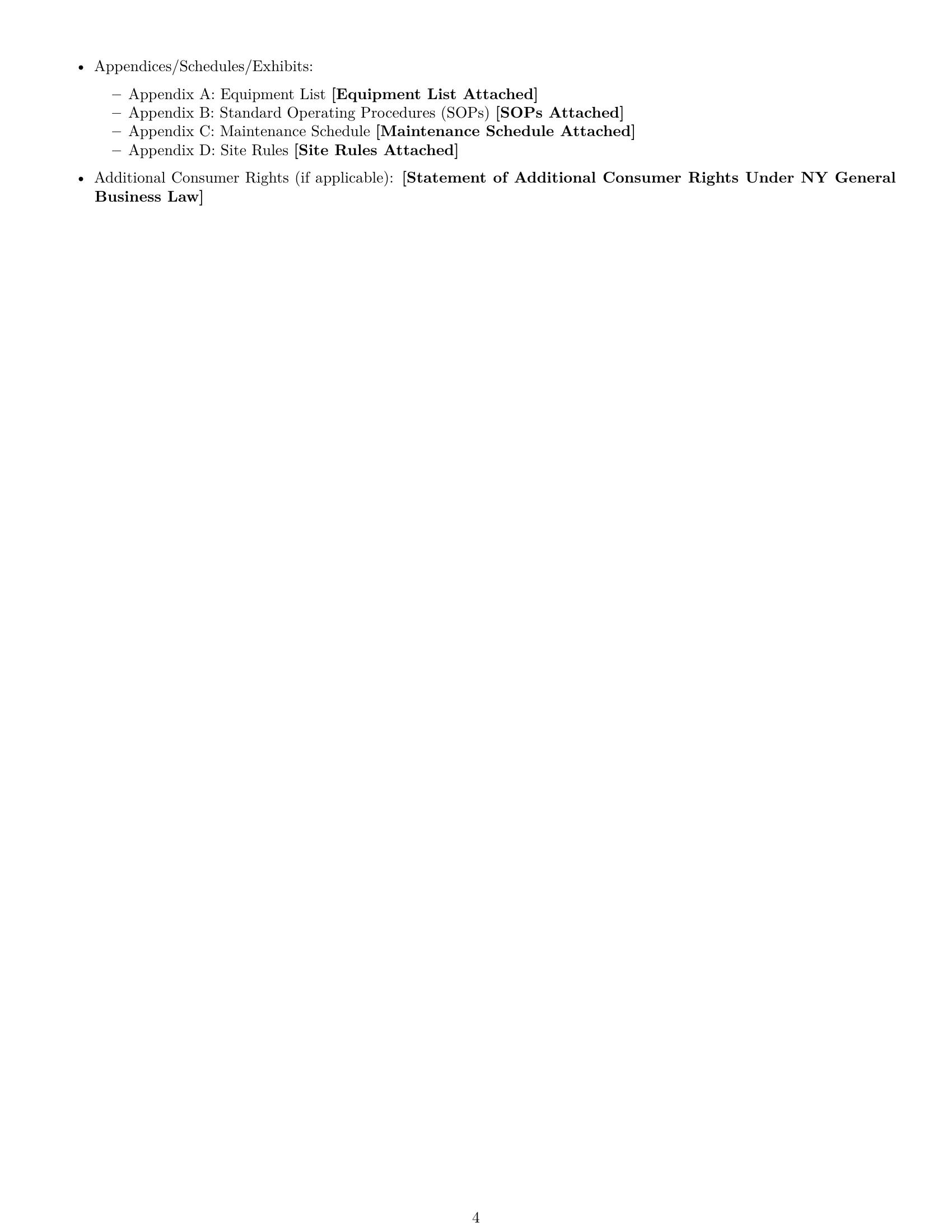 Preview page 4 of Free New York maintenance service contract template