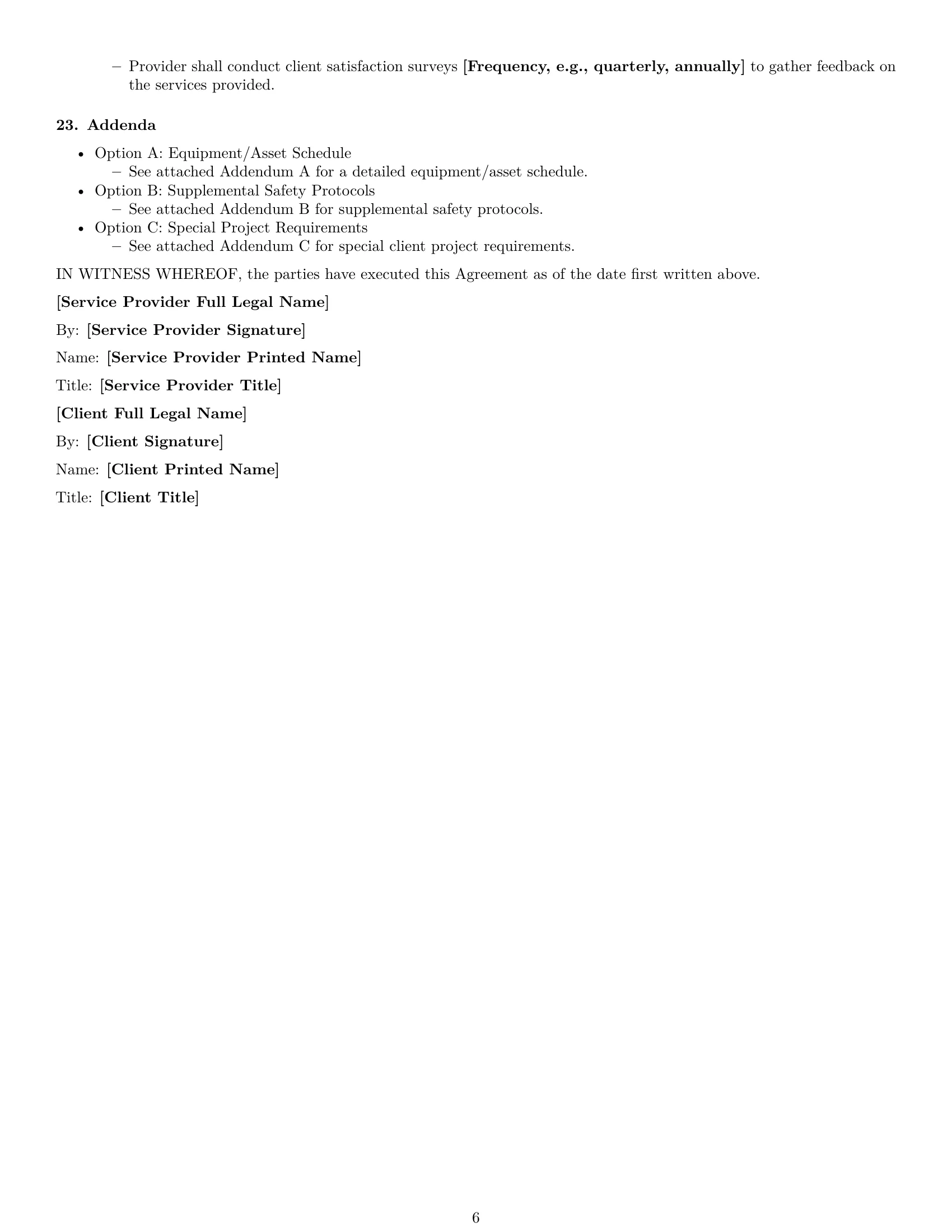 Preview page 6 of Free Oklahoma maintenance service contract template