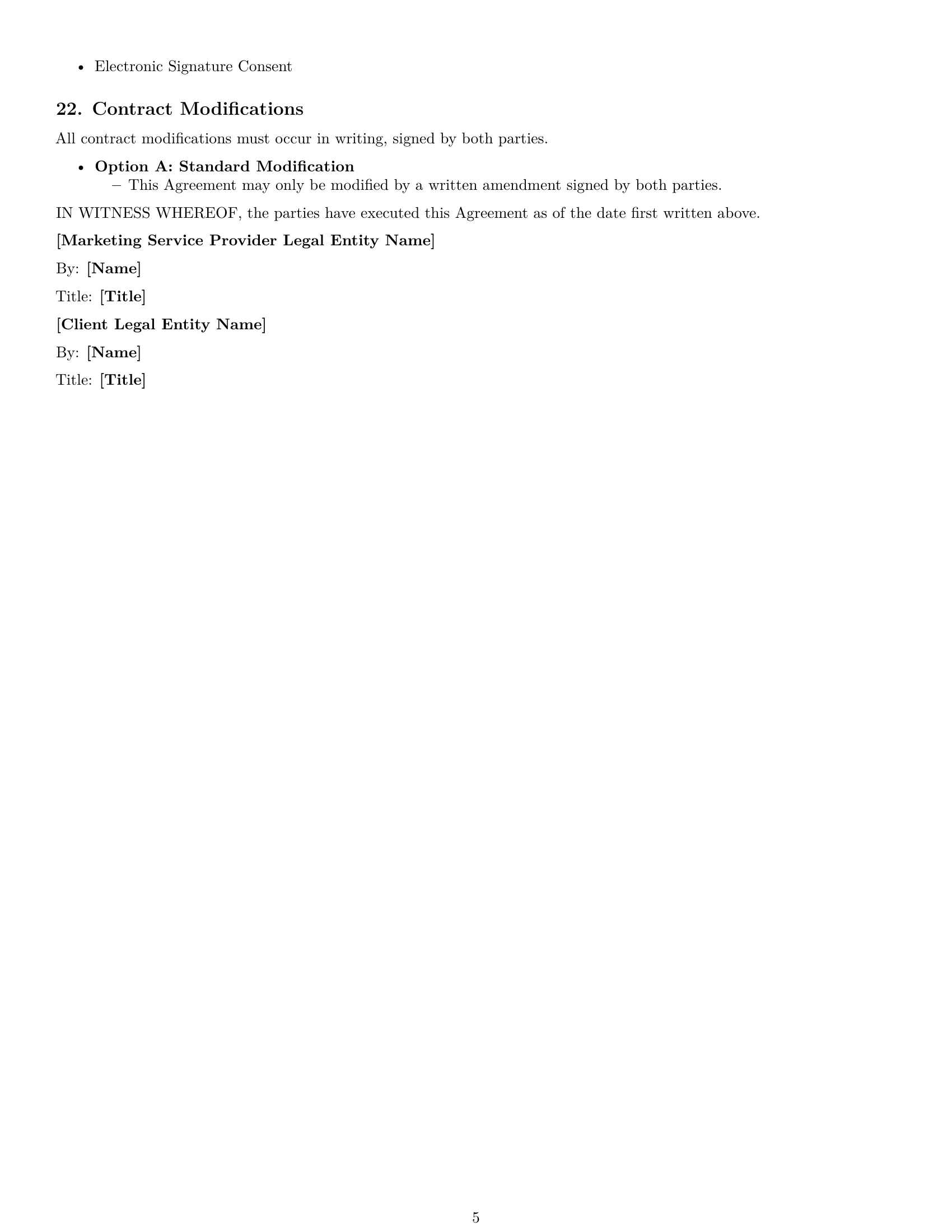 Preview page 5 of Free Massachusetts marketing service contract template