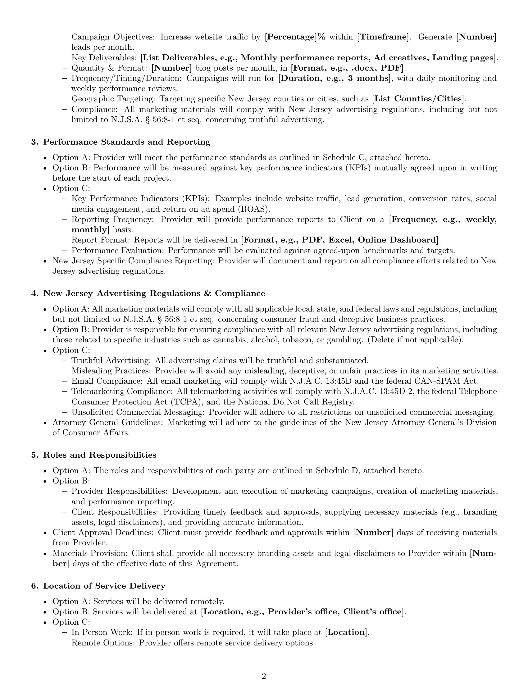 Preview page 2 of Free New Jersey marketing service contract template