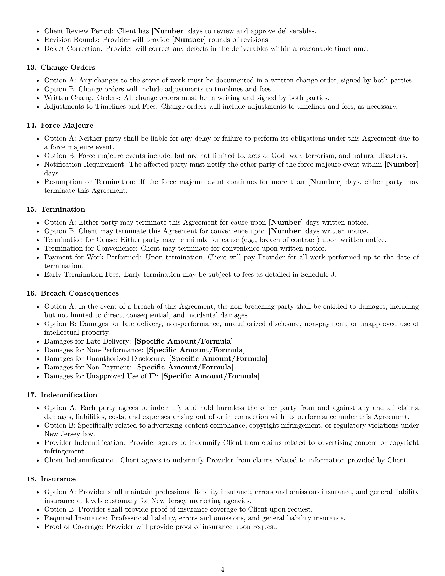 Preview page 4 of Free New Jersey marketing service contract template
