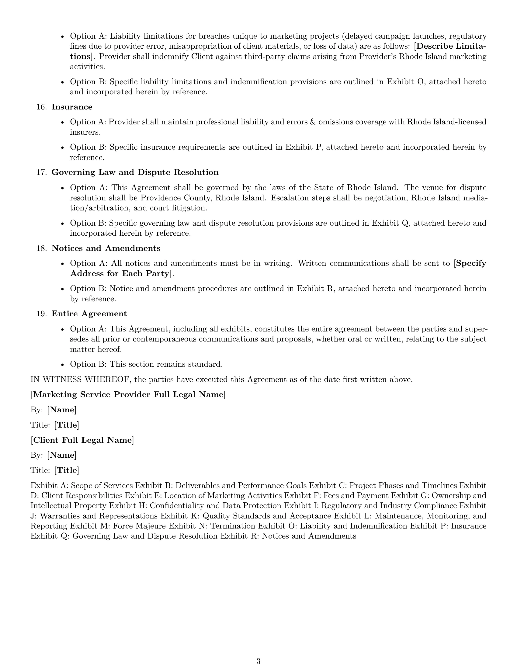 Preview page 3 of Free Rhode Island marketing service contract template