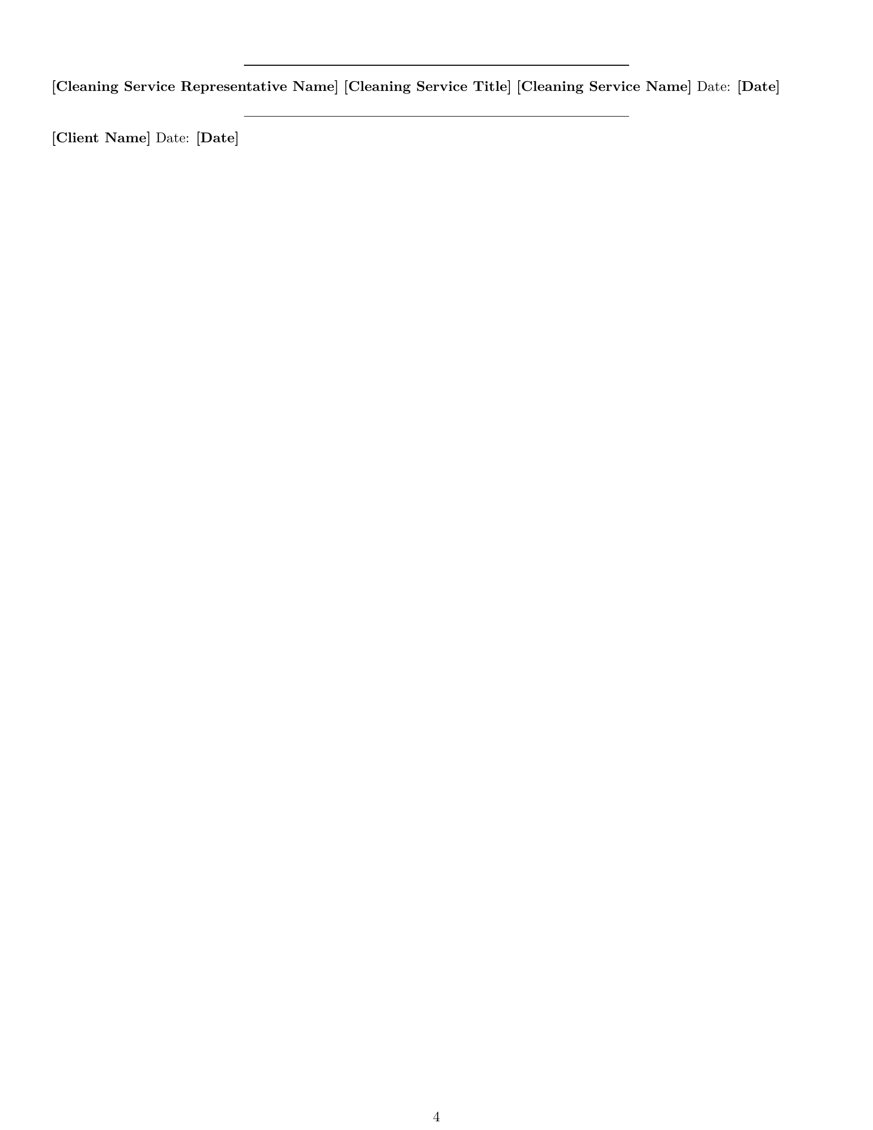 Preview page 4 of Free Maryland cleaning service contract template