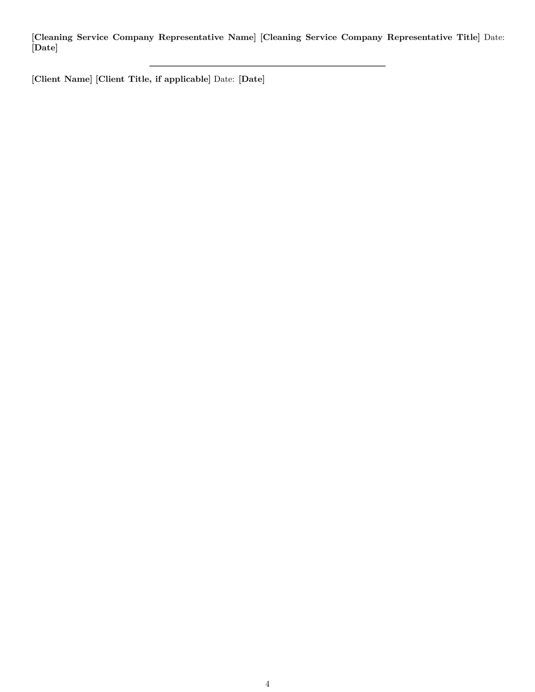 Preview page 4 of Free South Carolina cleaning service contract template