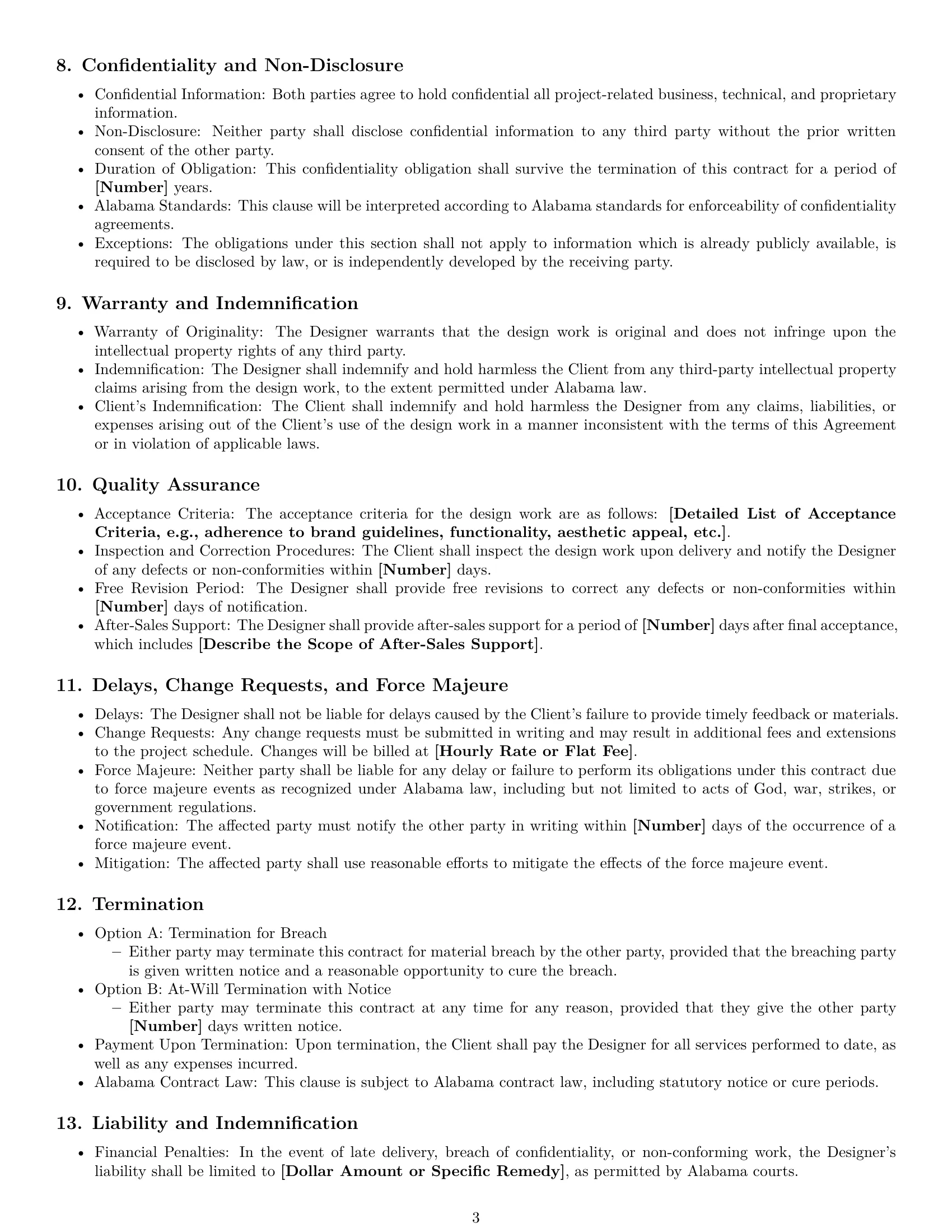 Preview page 3 of Free Alabama design service contract template