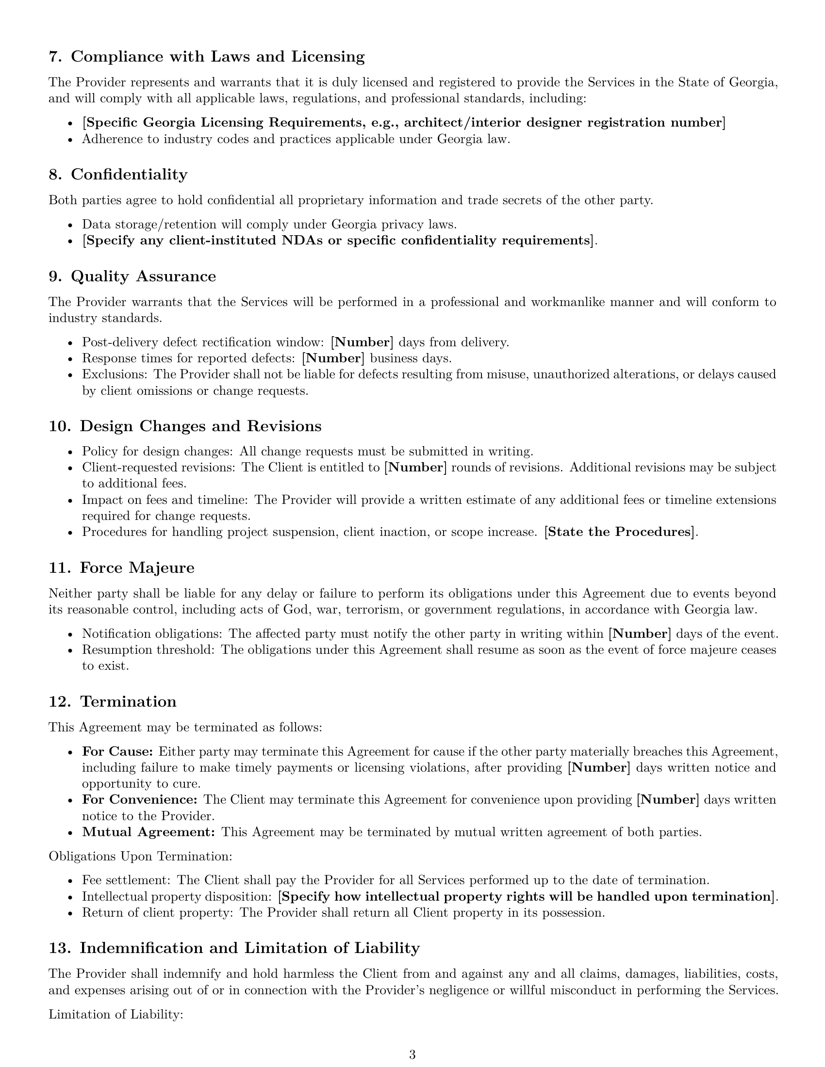 Preview page 3 of Free Georgia design service contract template