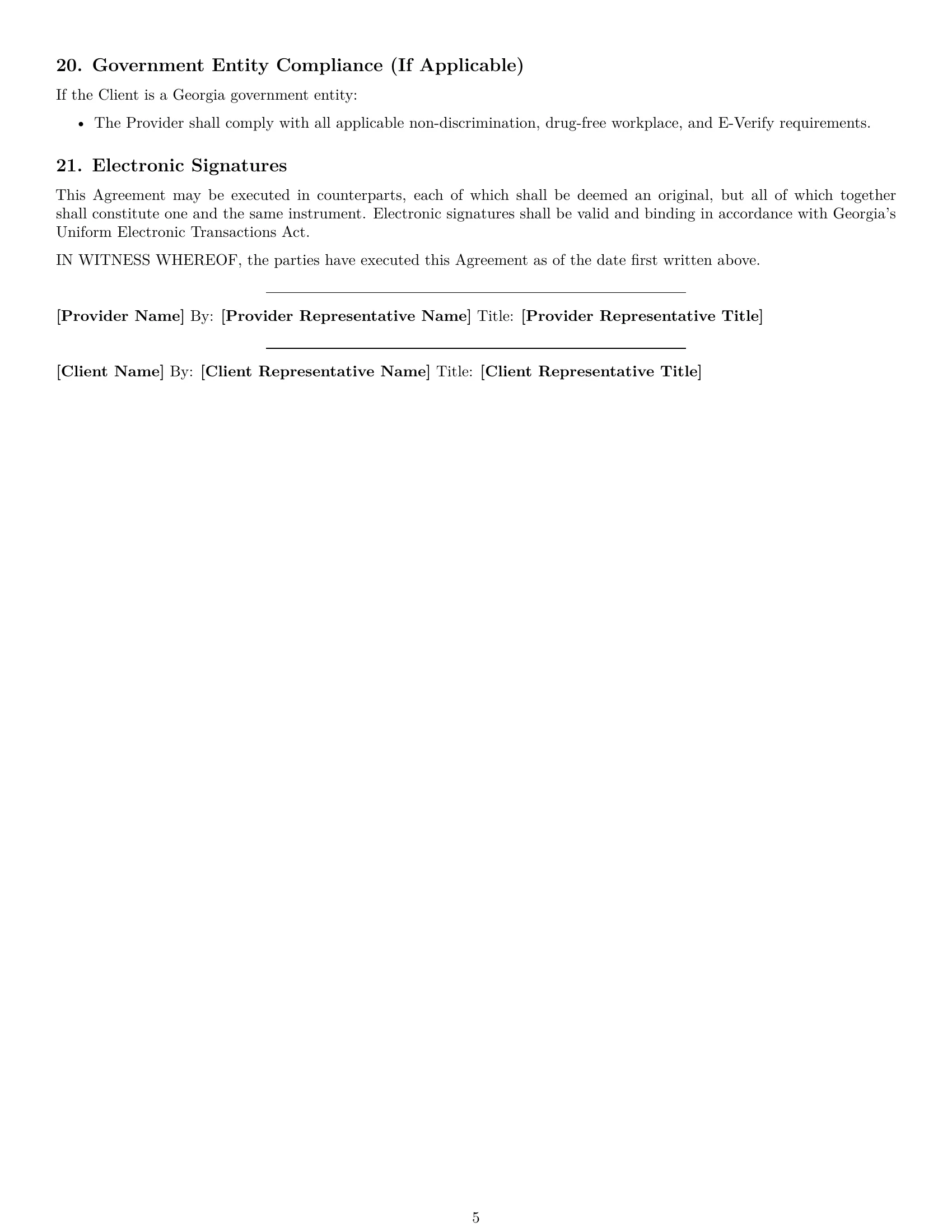 Preview page 5 of Free Georgia design service contract template