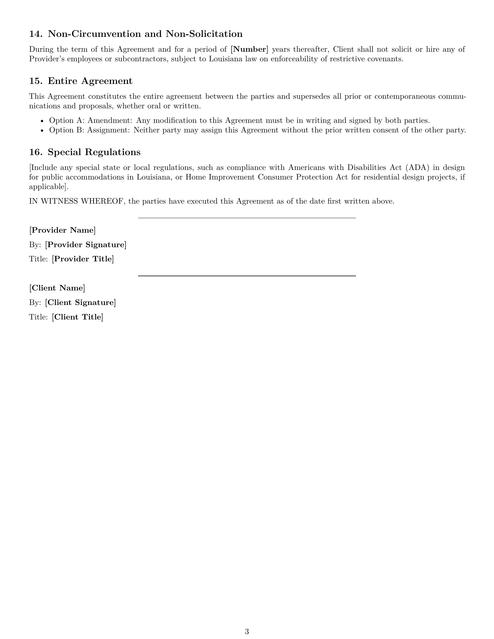 Preview page 3 of Free Louisiana design service contract template