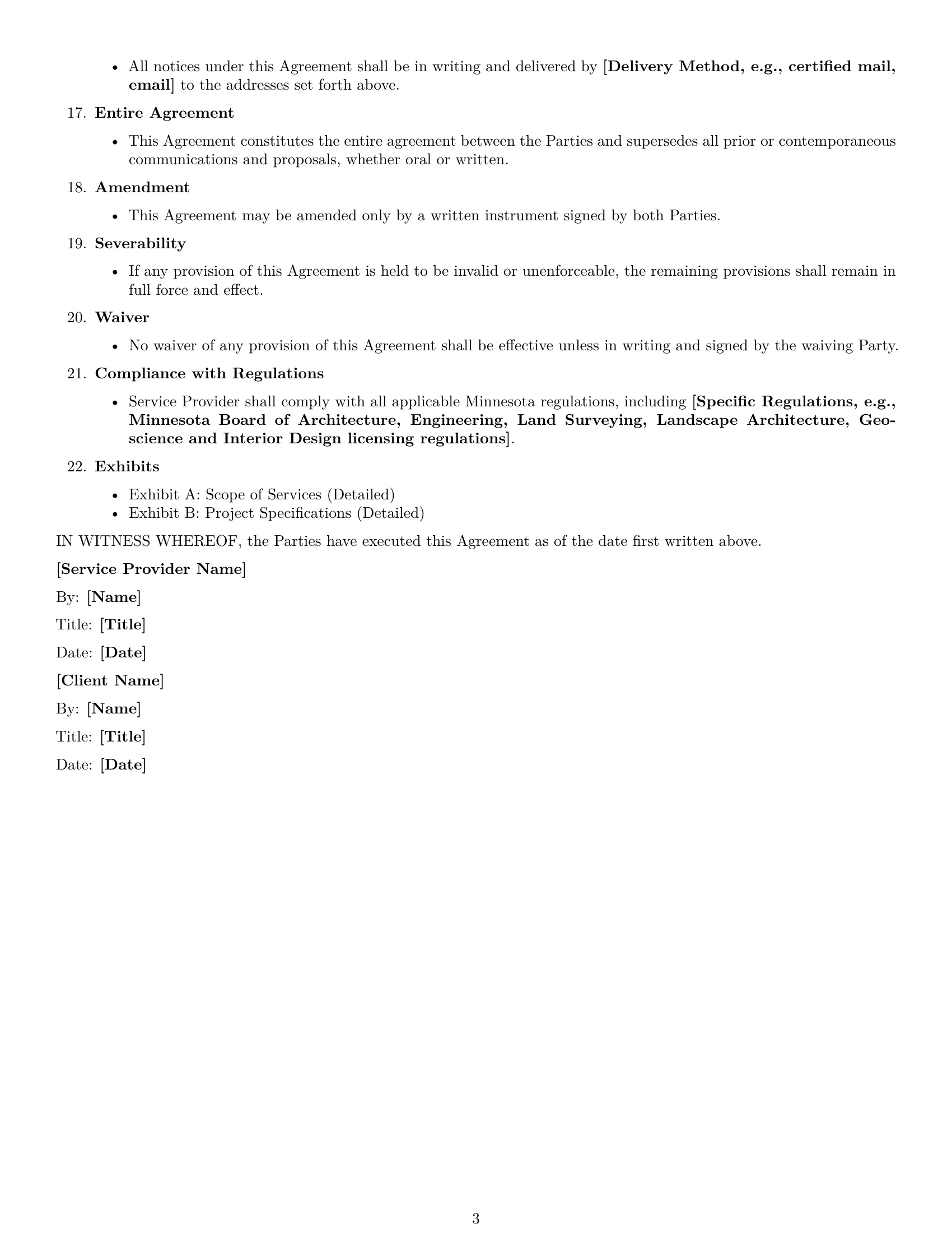 Preview page 3 of Free Minnesota design service contract template