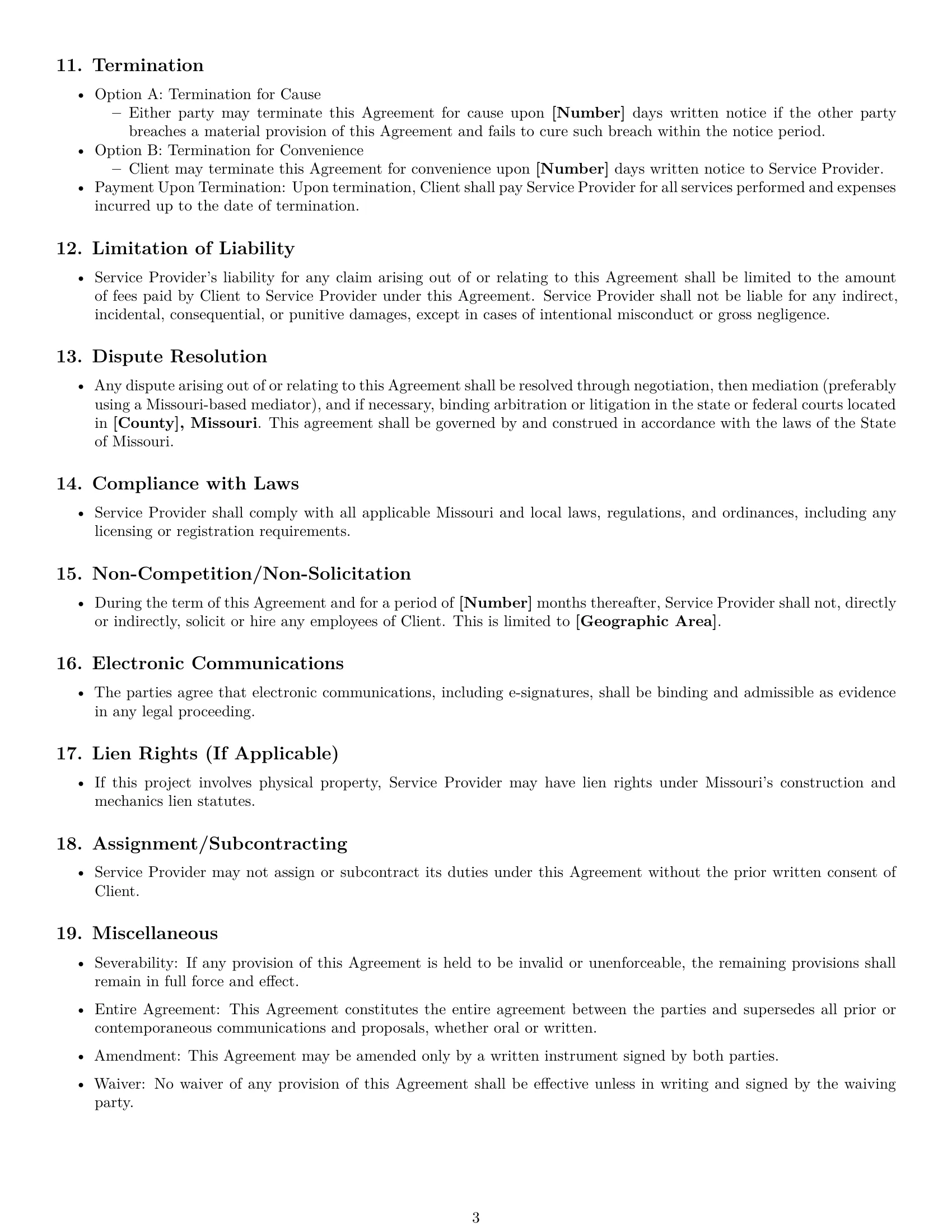 Preview page 3 of Free Missouri design service contract template