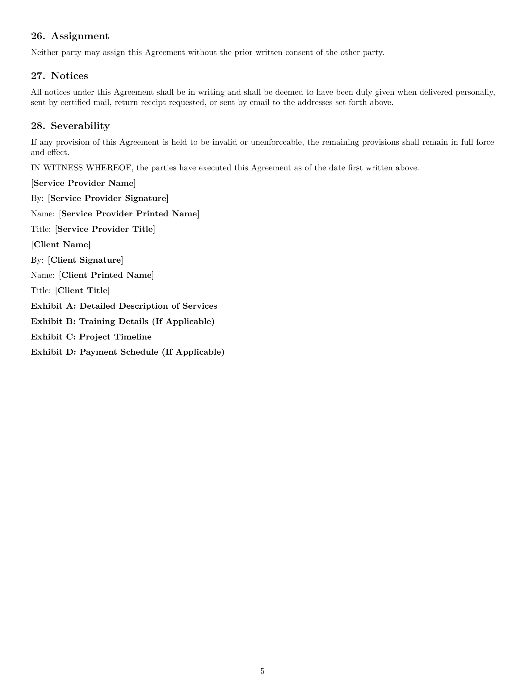 Preview page 5 of Free Montana design service contract template