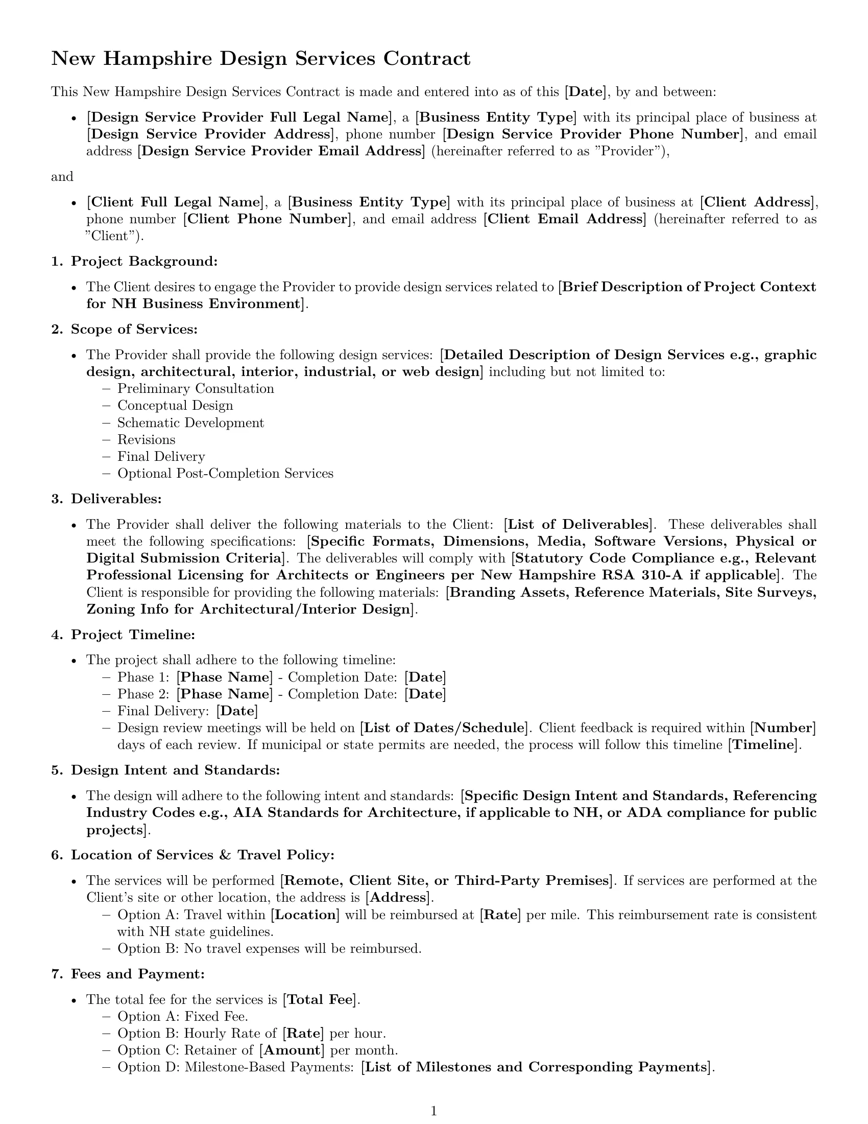 Preview page 1 of Free New Hampshire design service contract template