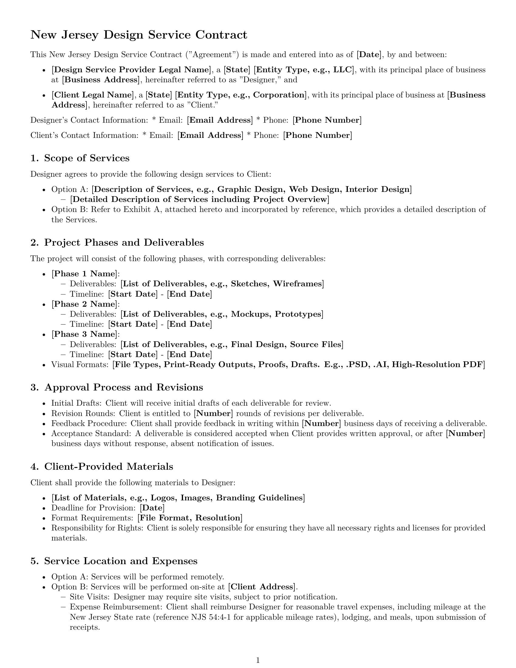 Preview page 1 of Free New Jersey design service contract template