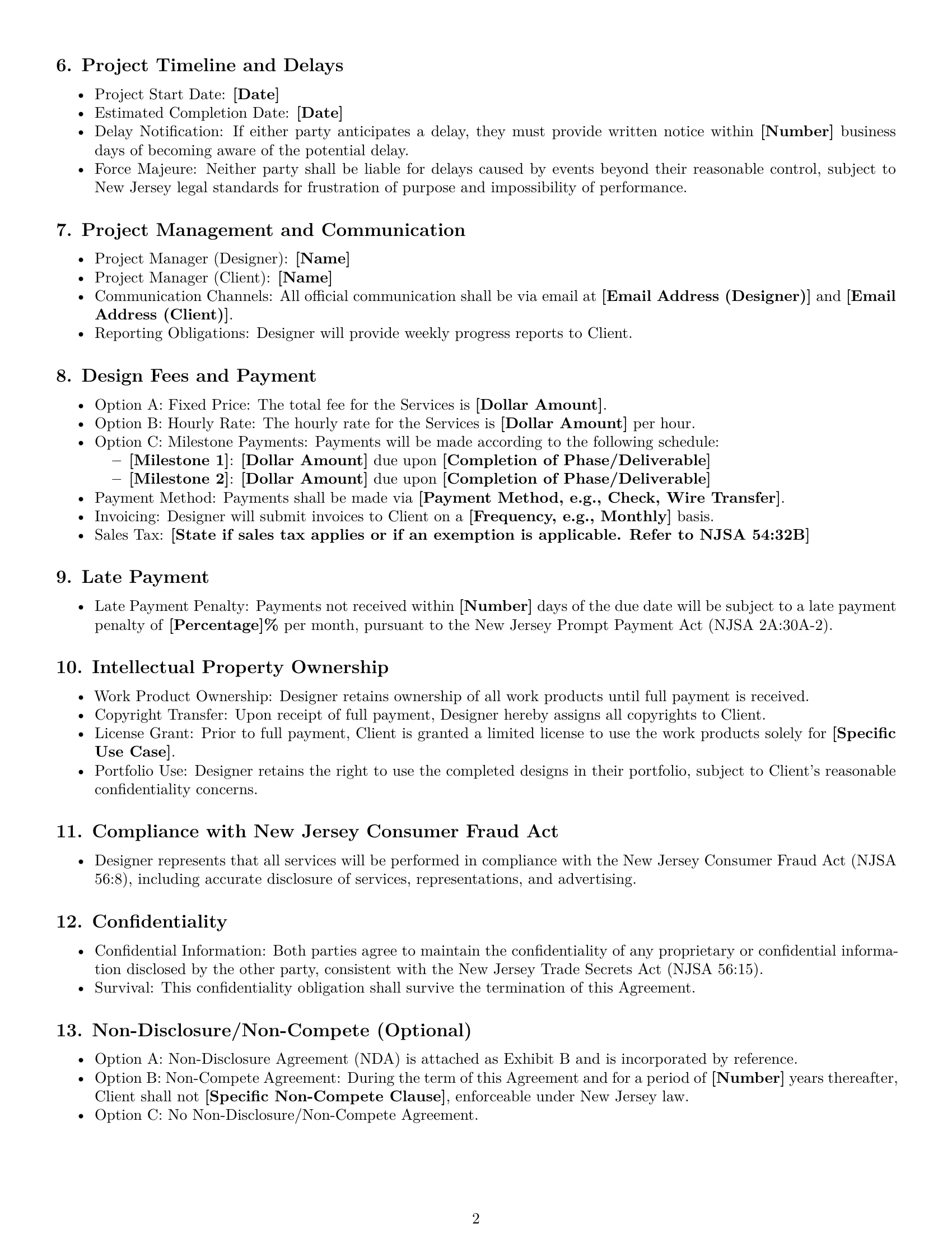 Preview page 2 of Free New Jersey design service contract template