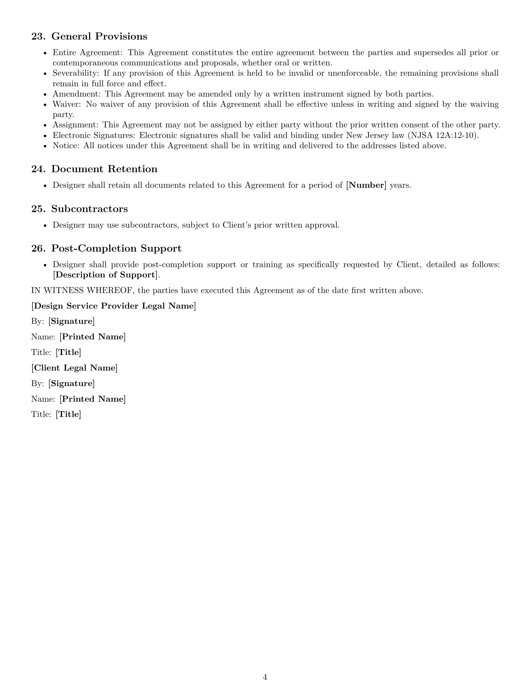 Preview page 4 of Free New Jersey design service contract template