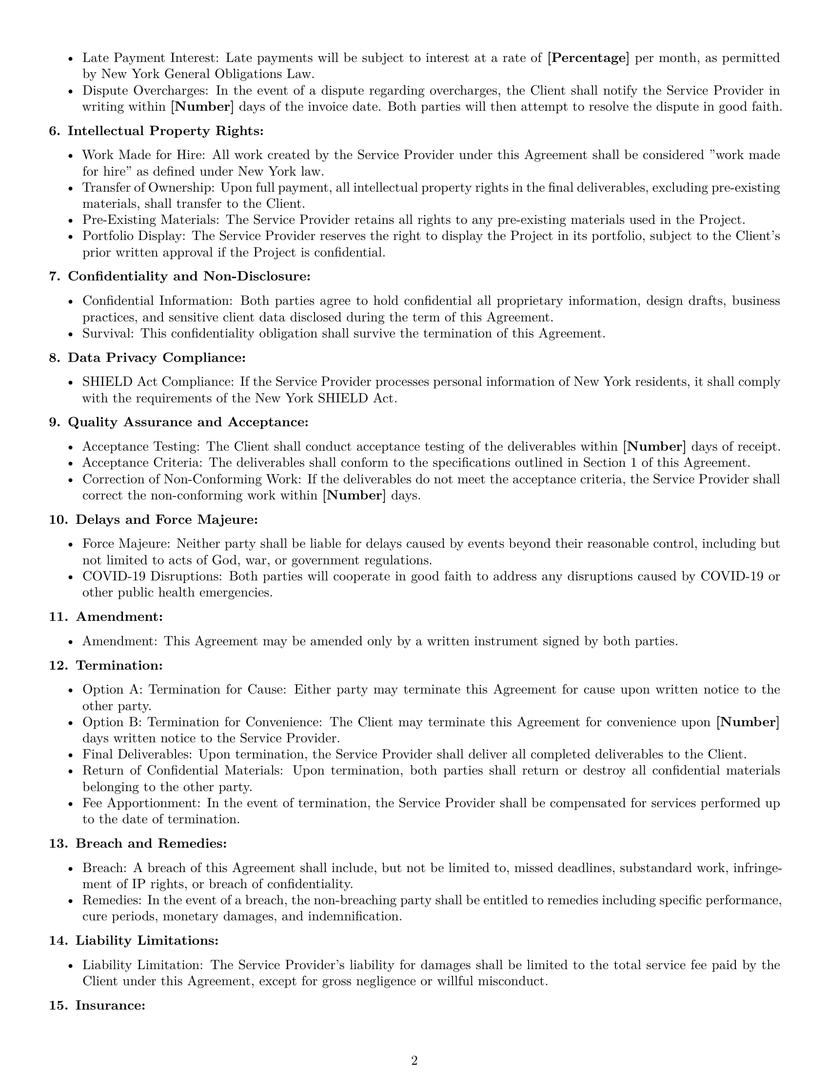 Preview page 2 of Free New York design service contract template