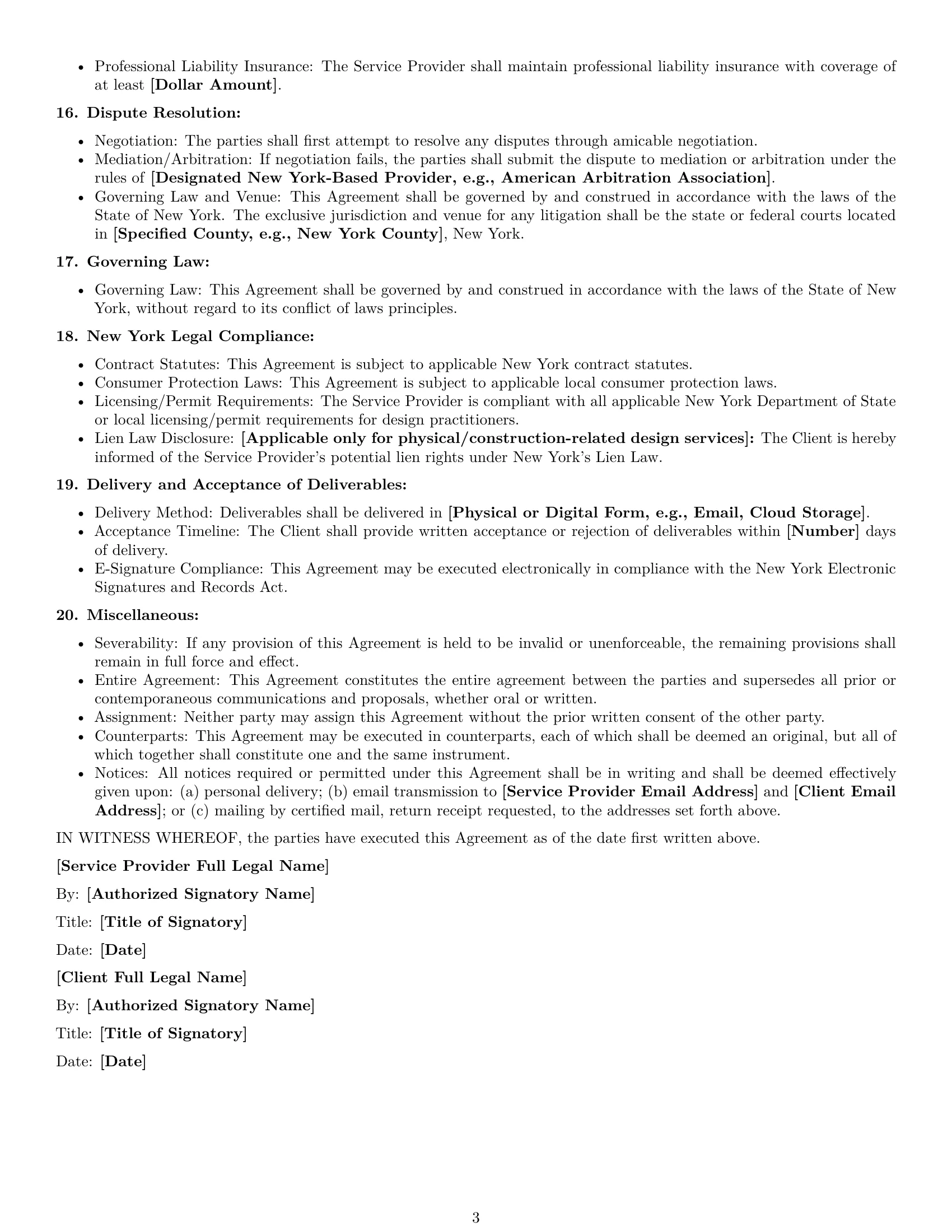 Preview page 3 of Free New York design service contract template